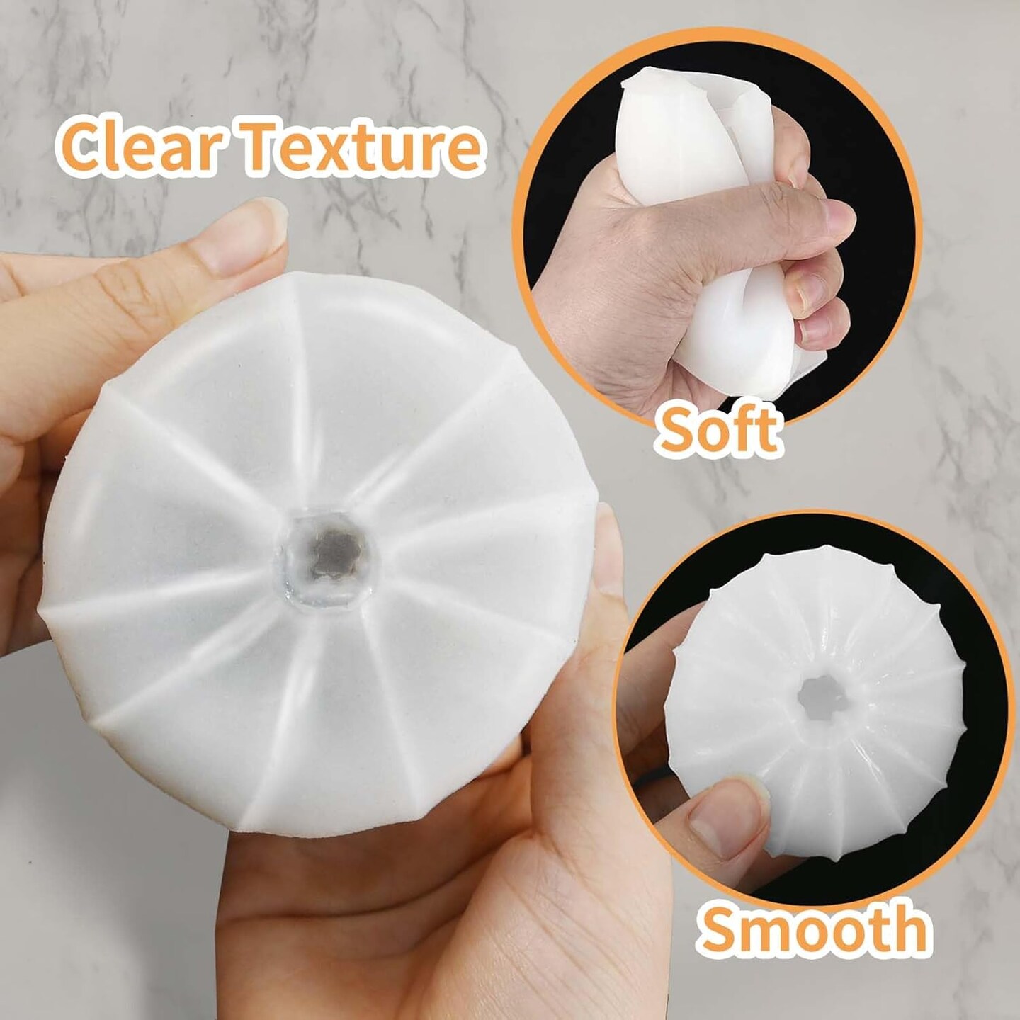 2 Pcs Pumpkin Candle Molds for Candle Making(2PCS Large + Small Pumpkin Molds)2.95 x 2.95 x 2.44 inches