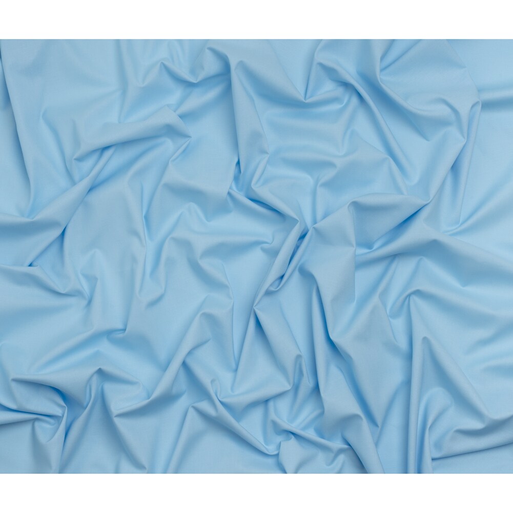 1 Yard Summer Breeze Blue Solid Quilting Cotton Fabric - Smooth Soft Hand and Supple Drape