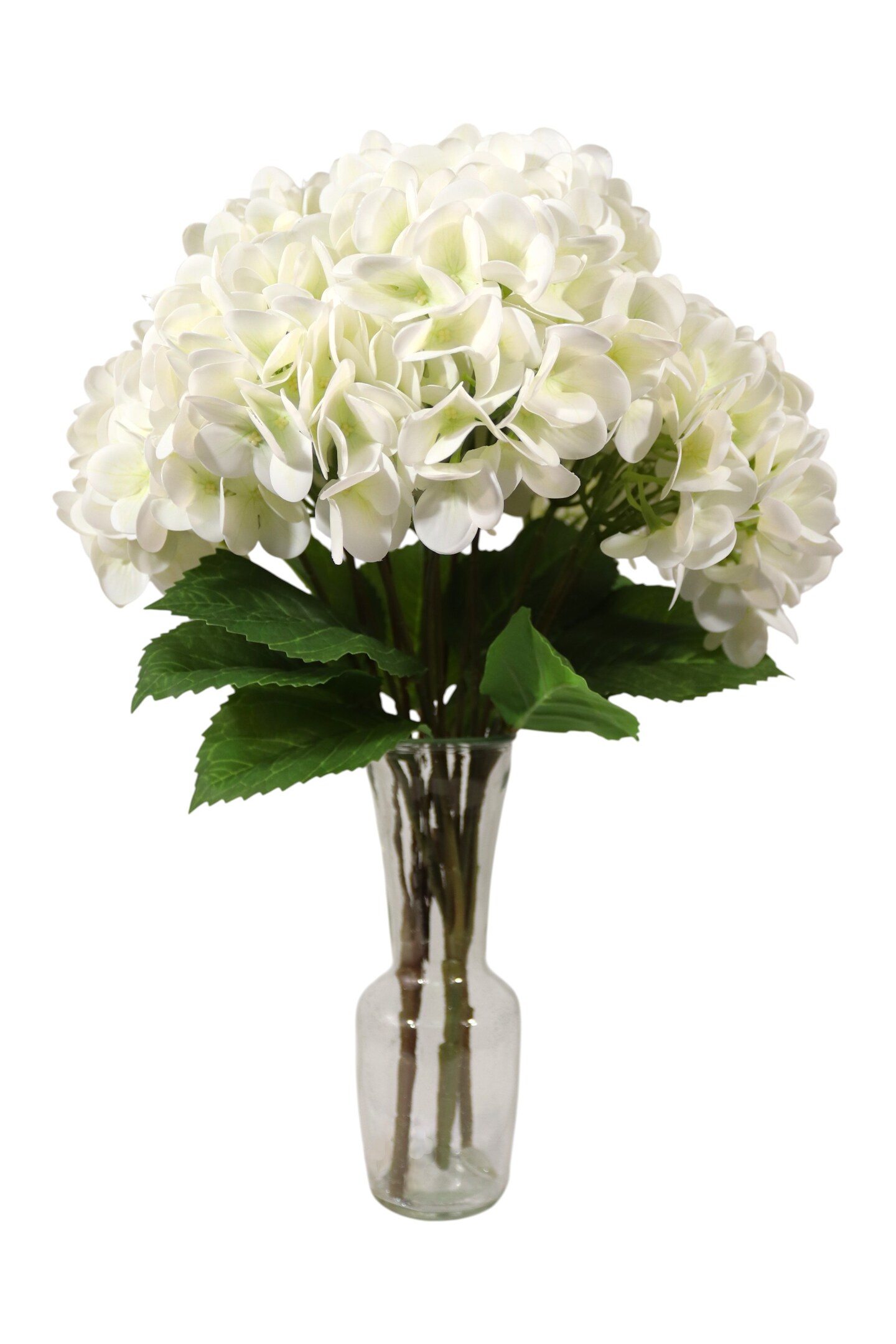 18&#x22; Real Touch HYDRANGEA BUSH 5 Head 2 Pack