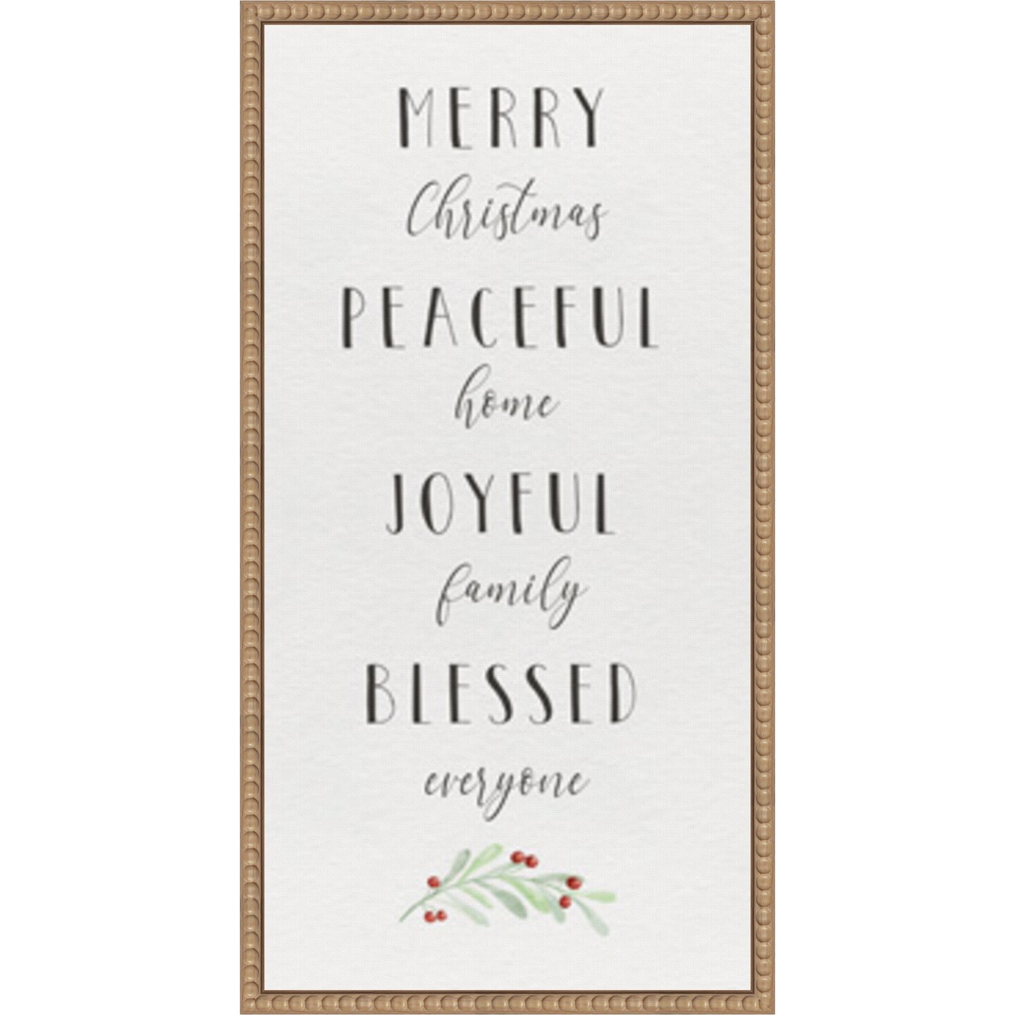 Cozy Christmas Panel I by Hartworks Studio 14-in. W x 27-in. H. Canvas Wall Art Print Framed