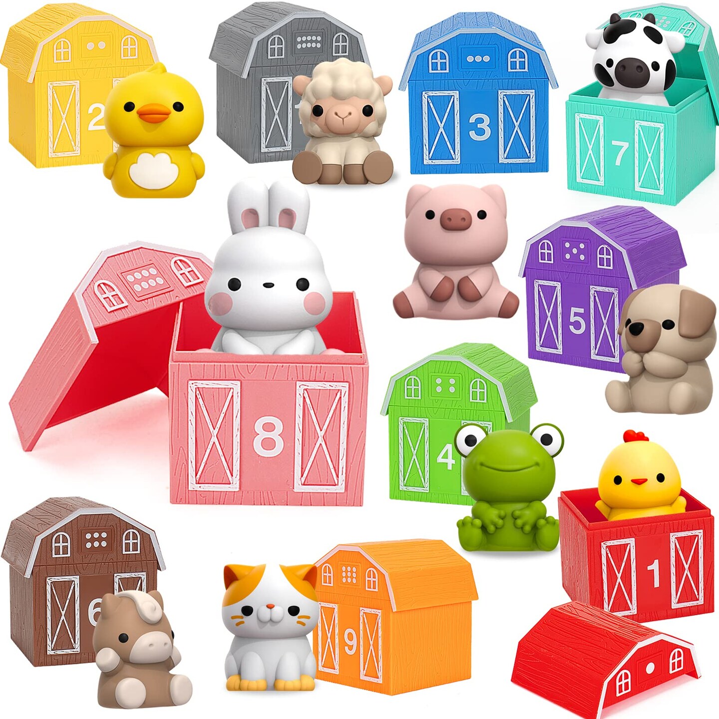 Learning Toys for 1,2,3 Year Old Toddlers, 20Pcs Farm Animals Toys