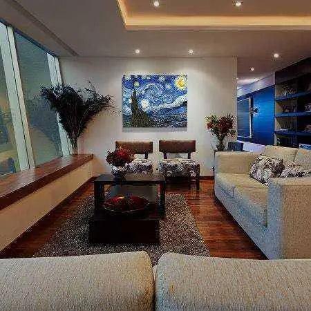 30x40 Framed Van Gogh Starry Night Art Print - Classic Artwork Wall Decor