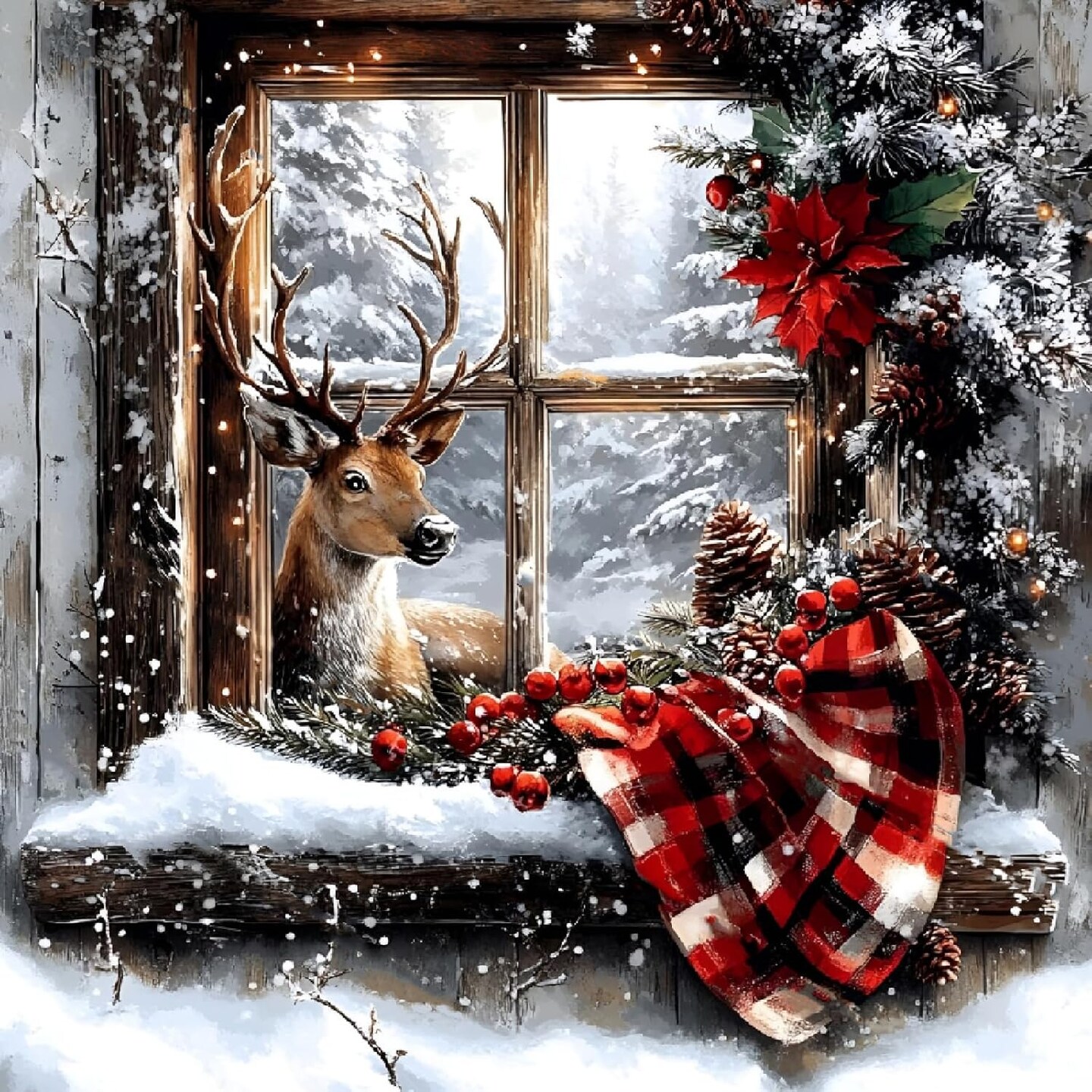 Christmas Diamond Art Kits for Adults Beginners (D006-US) 14 x 14 x 0.1 inches