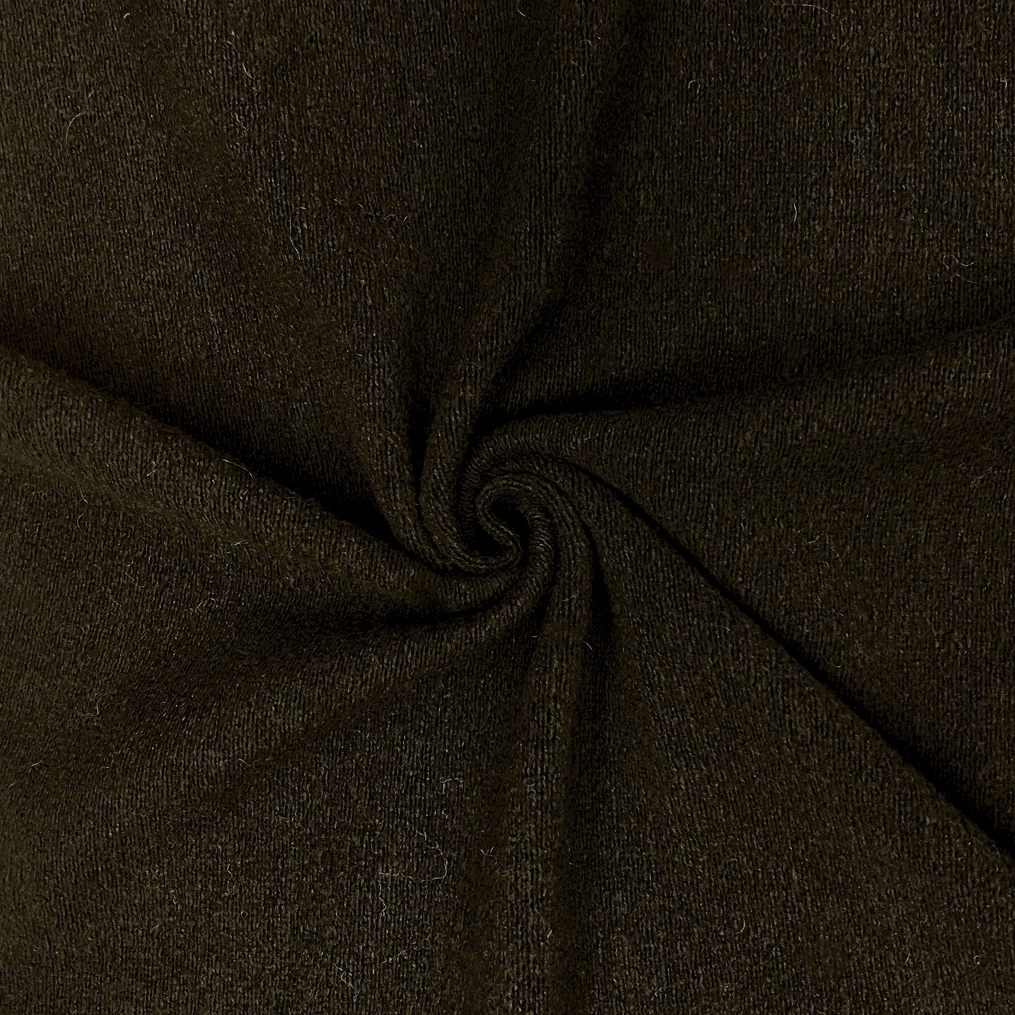 Dark Brown Italian Boiled Wool-Poly Textured Knit Coating Fabric By the Yard