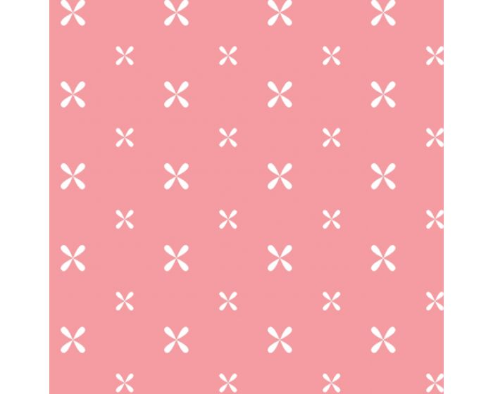 Dusty Rose Cross Dots Cotton Fabric | By the Yard | Sewing and Crafting | 44 inches wide