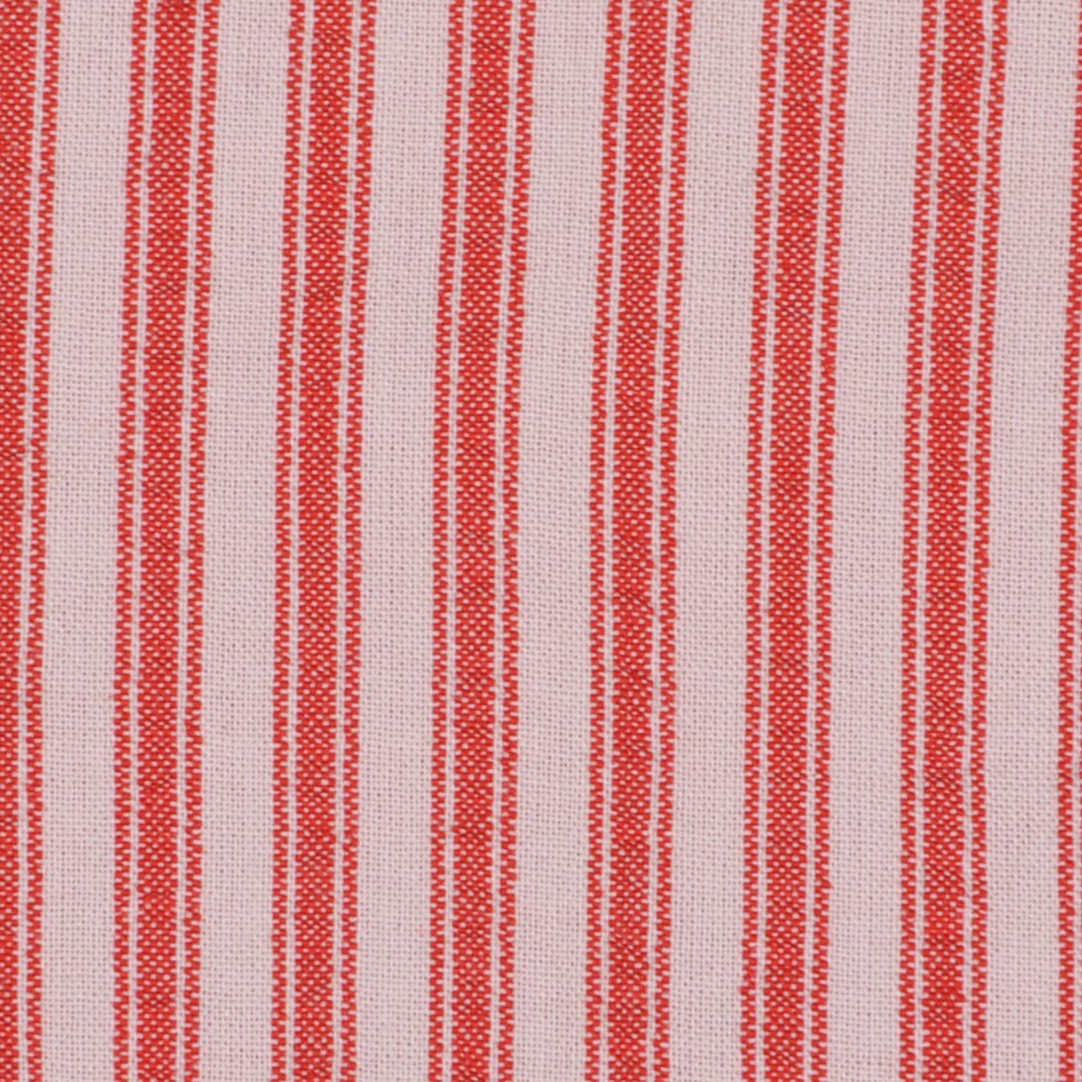 1 Yard Red Ticking Stripe Cotton Summer Seersucker Fabric