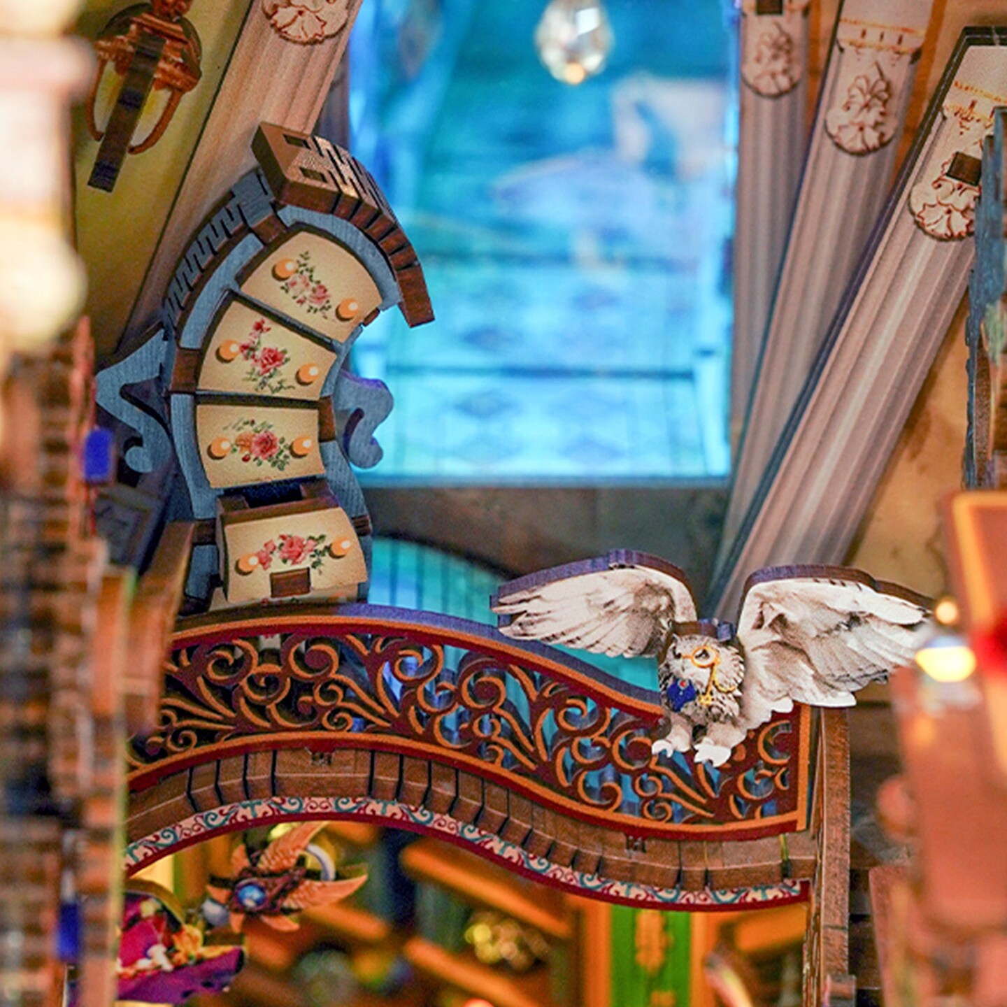 DIY Book Nook Kit - Magical Library w/ Dust Cover