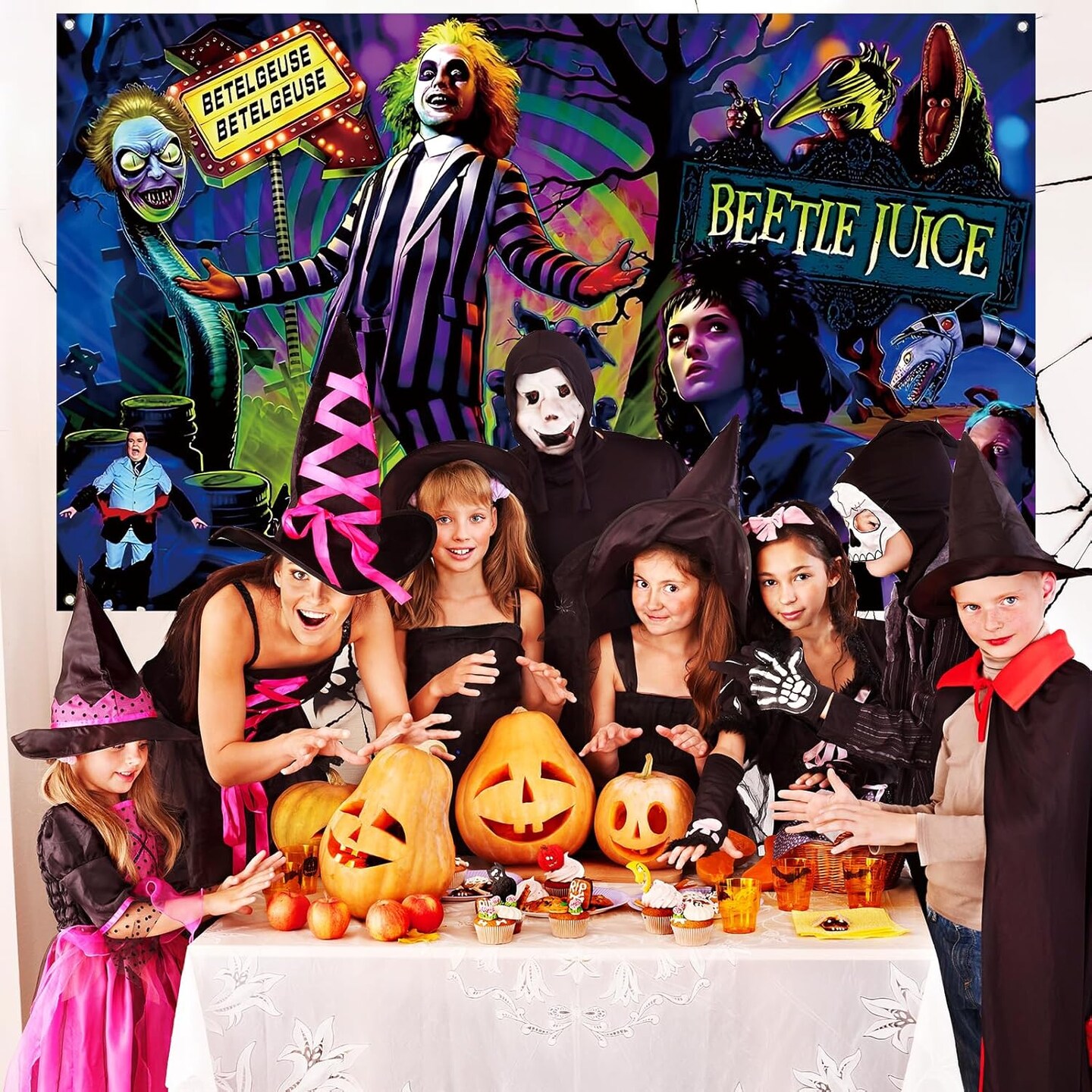 Beetlejuice Banner Horror Party Decorations