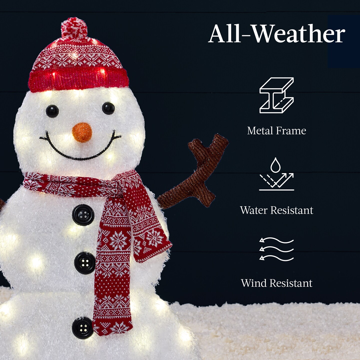SnowMan FIRSTLIVE　2D.2D. 2d Designs Fat Snowman Christmas Night Stock Illustration