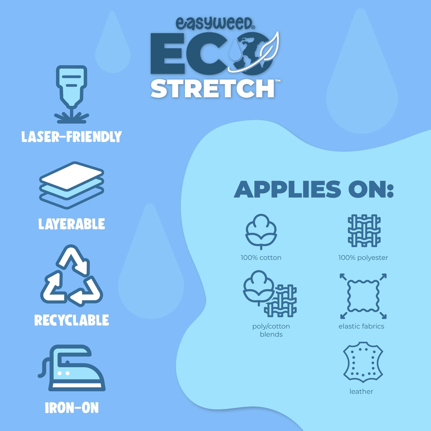 Siser&#xAE; EasyWeed&#xAE; EcoStretch&#x2122; Heat Transfer Vinyl, 11.8&#x22; x 24&#x22;