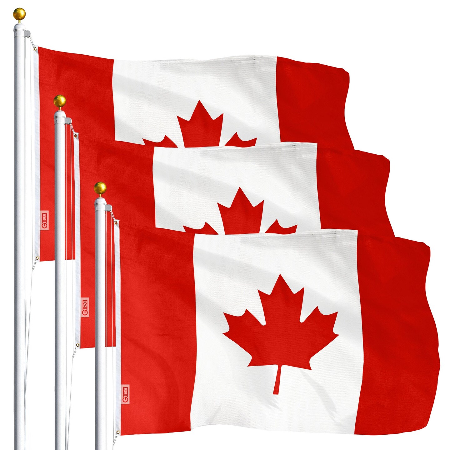 Canada Canadian Flag 3x5 Ft 3-Pack Printed Polyester By G128