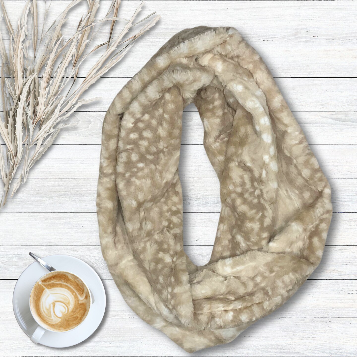 Fawn Print Twisted Infinity Scarf in Cuddle Lux Fabric, Soft and Warm Neck  Warmer MakerPlace by Michaels