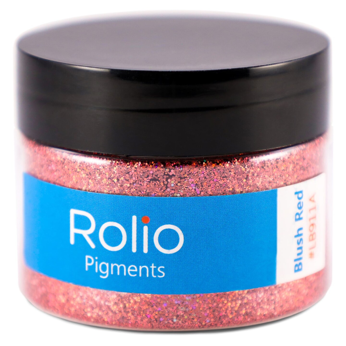 Rolio - 1 Jar Vibrant Holographic Glitter (Blush Red) - 1 oz
