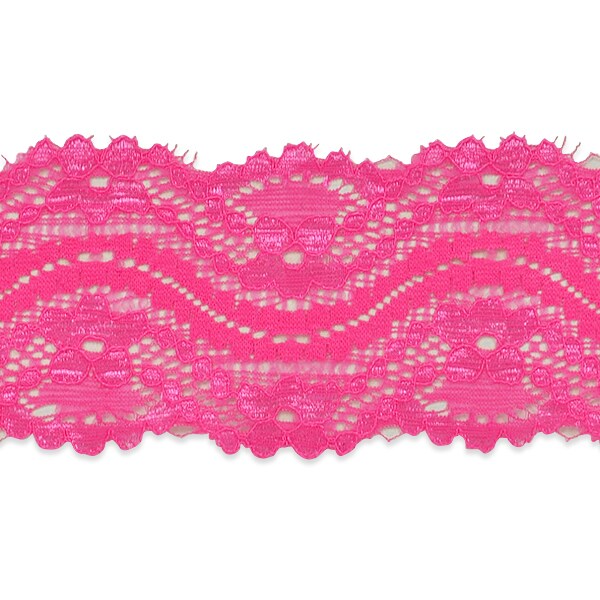 5 Yards of Cora 2 1/4" Stretch Raschel Lace Trim | 5 yard cut