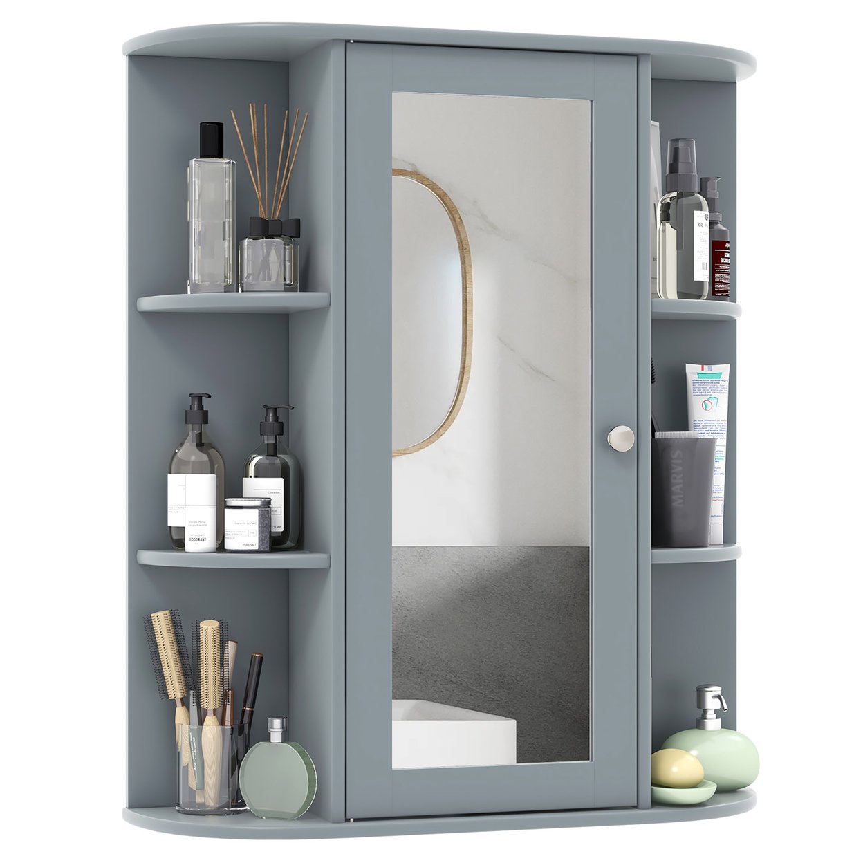Bathroom Wall Medicine Cabinet Wall Mounted Storage Organizer