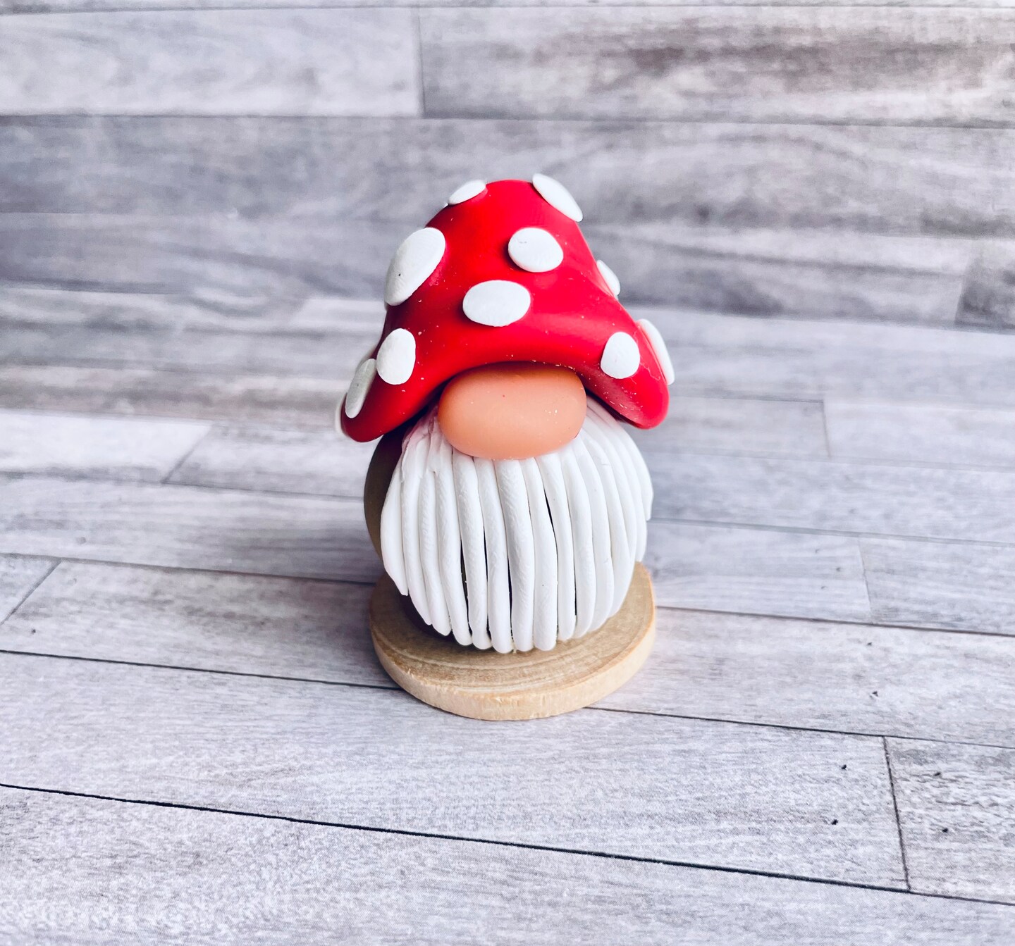 DIY Polymer Clay Mushroom Gnome, Gnome Tutorial image 1