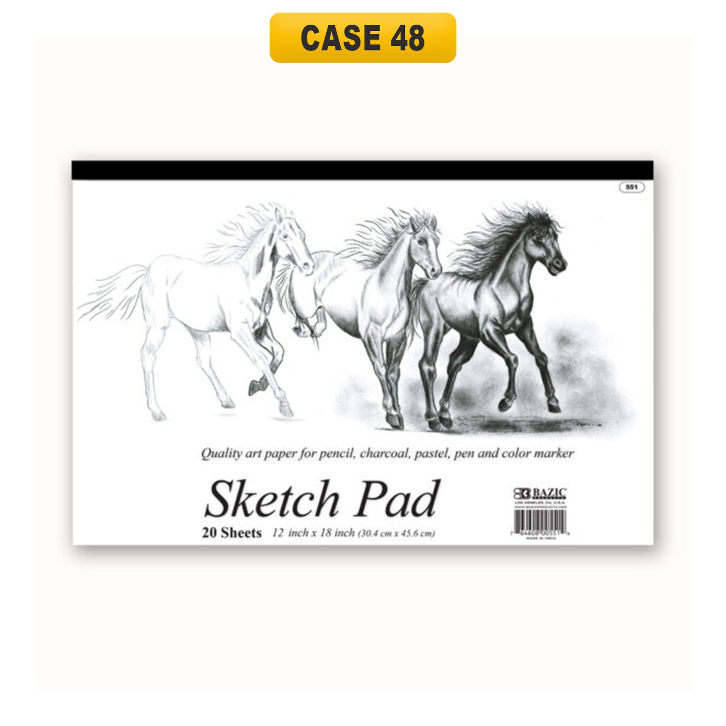 Bazic&#xAE; 20 Ct. 18&#x22; X 12&#x22; Sketch Pad