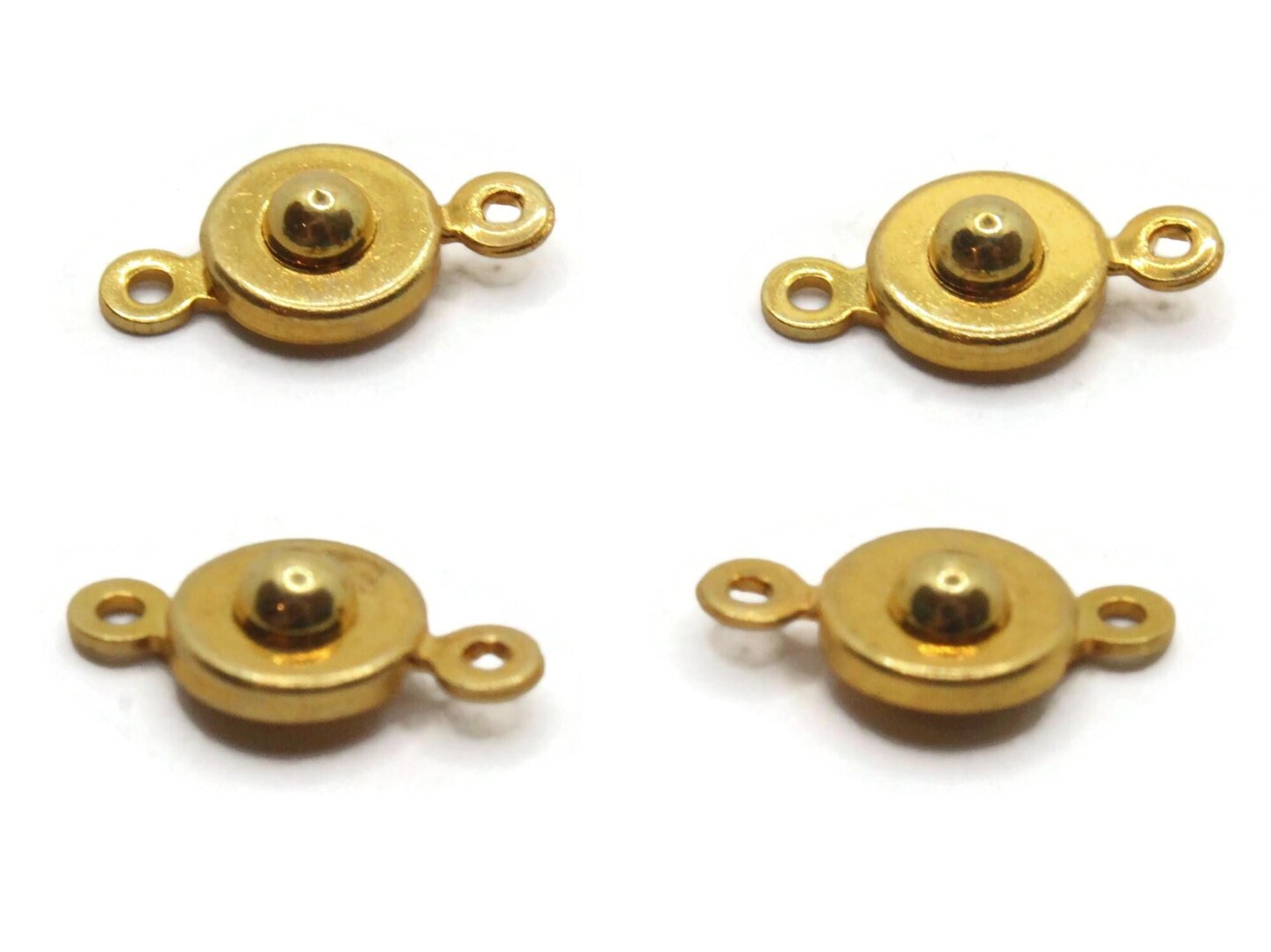 4 7mm Snap Clasps Golden Metal Clasps