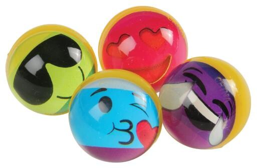 Rainbow Emoji Bounce Balls/32Mm Include 12 Units