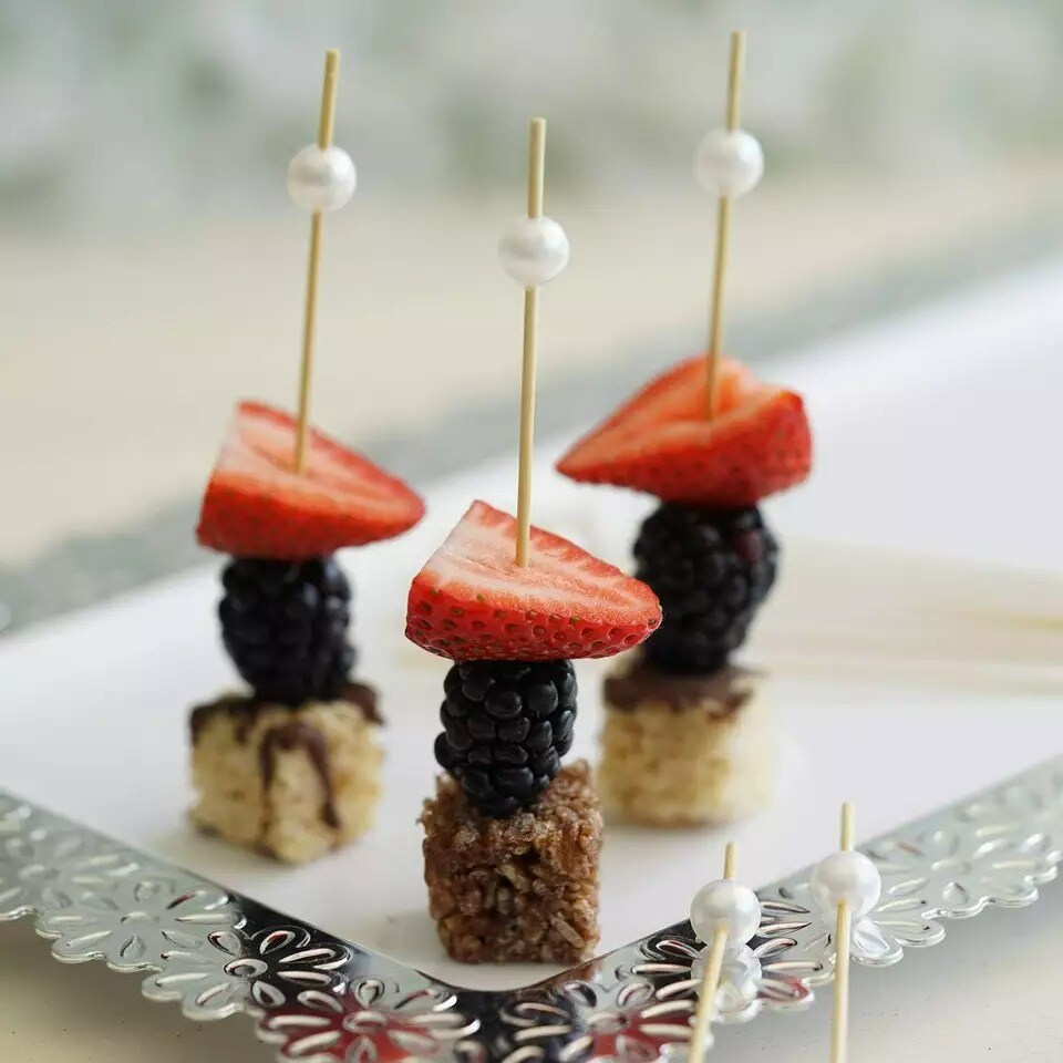 100 Pearls 4.75" long Natural Bamboo Party Skewers Picks Wedding Party Buffet