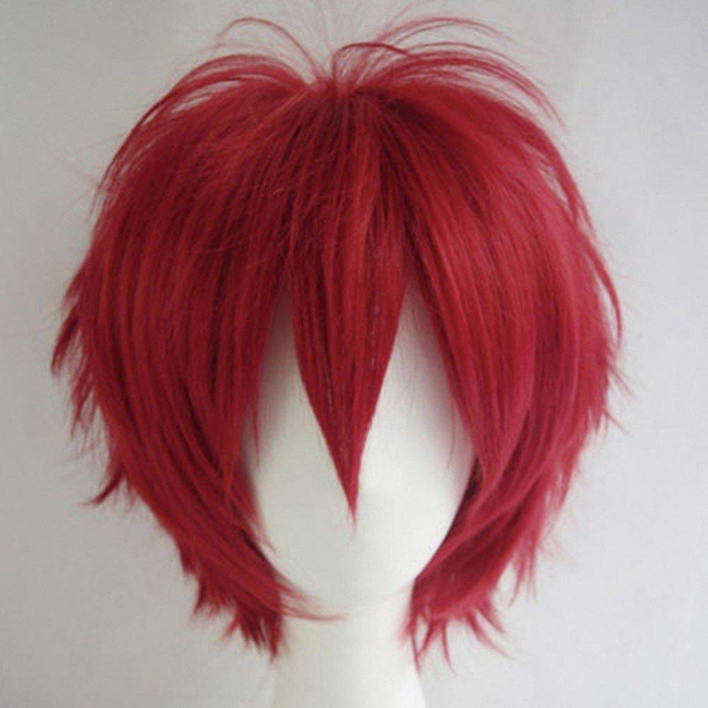 Snoilite Women Mens Male Short Anime Cosplay Wigs Fluffy Straight