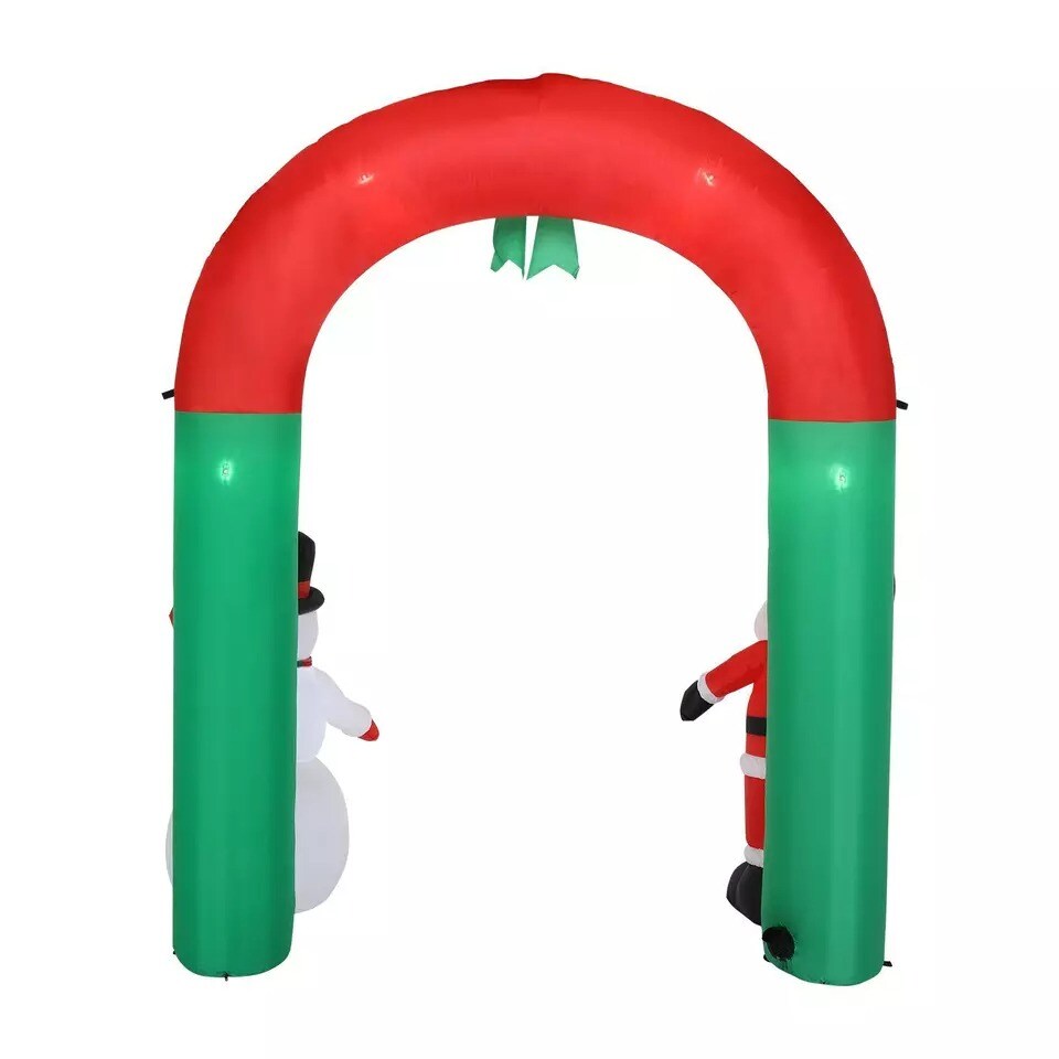8ft Inflatable Arch Christmas Santa Claus Snowman Archway Outdoor Indoor Holiday
