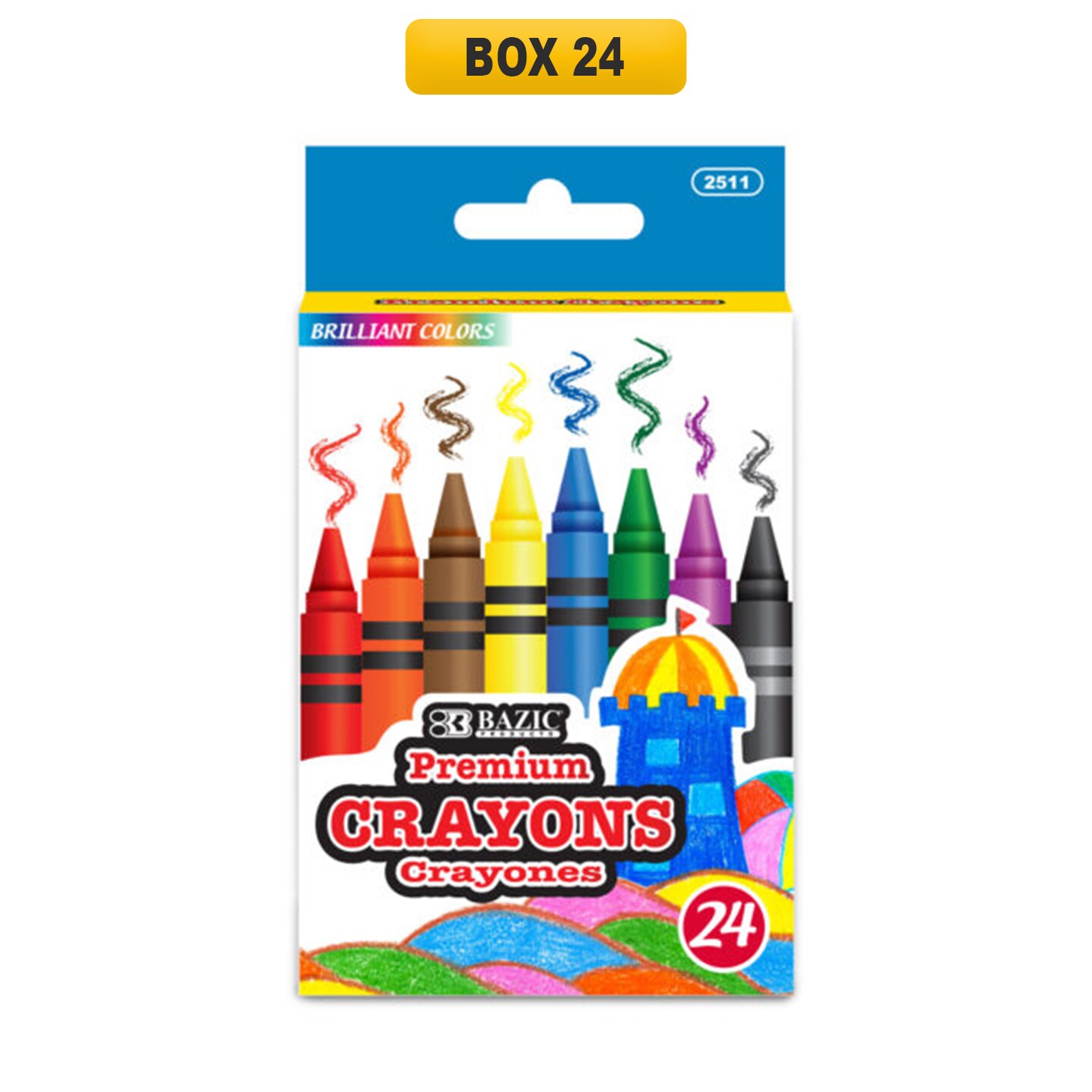 Bazic&#xAE; 24 Color Premium Crayons