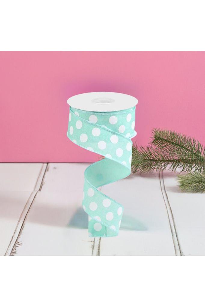 1.5&#x22; Medium Polka Dot Ribbon: Mint Green (10 Yards)