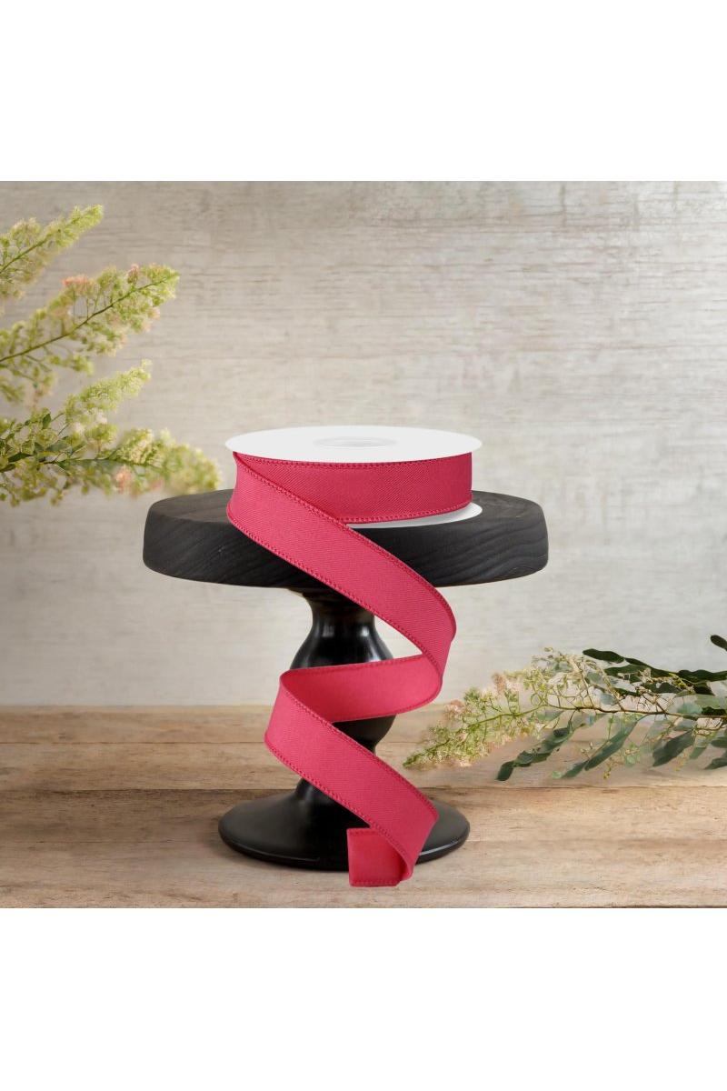 7/8&#x22; Diagonal Weave Ribbon: Hot Pink (10 Yards)