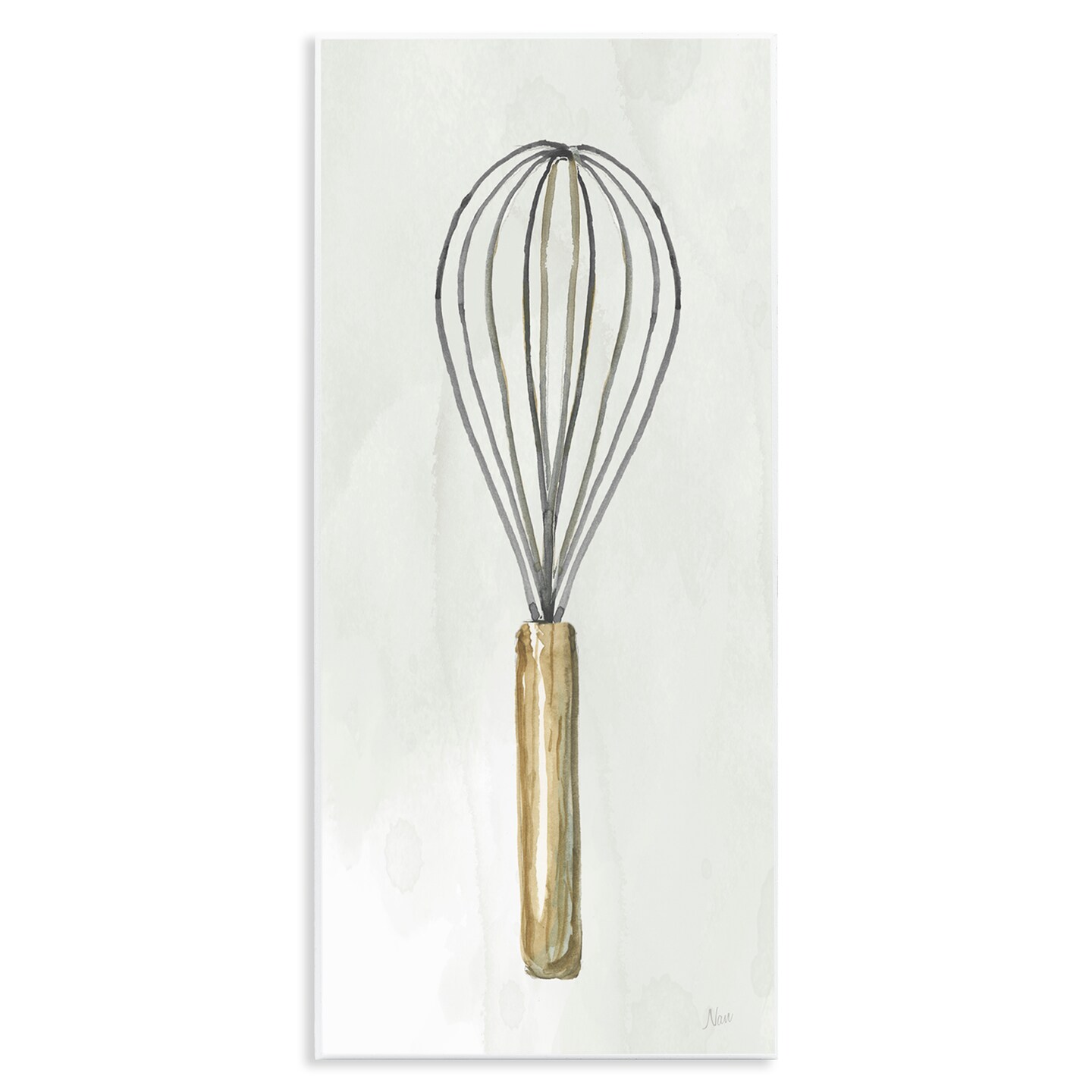 Stupell Industries Rustic Kitchen Whisk Wall Plaque Art Design by Nan