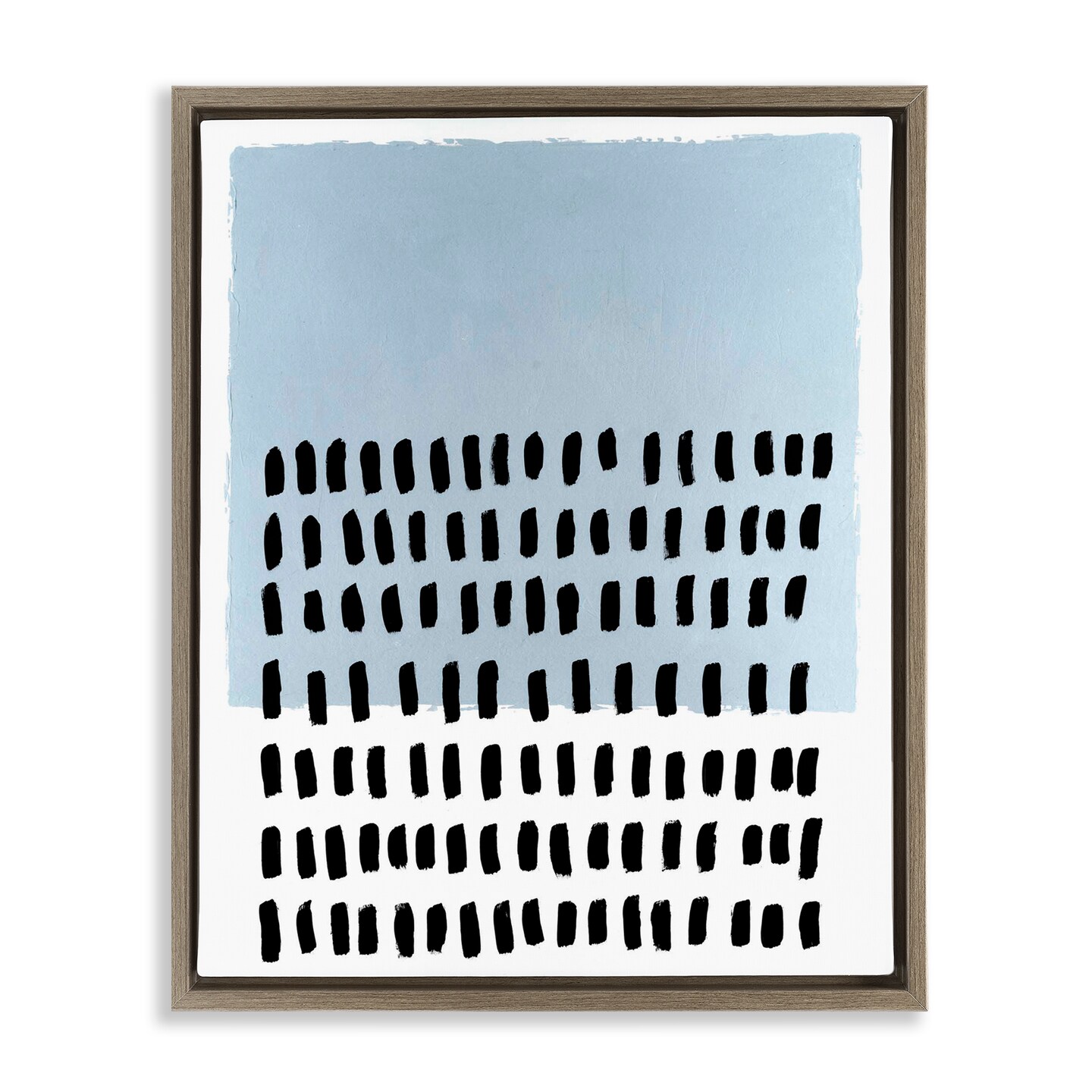 Stupell Industries Blue Dotted Pattern Floater Framed Canvas Wall Art Design by Michael Willett