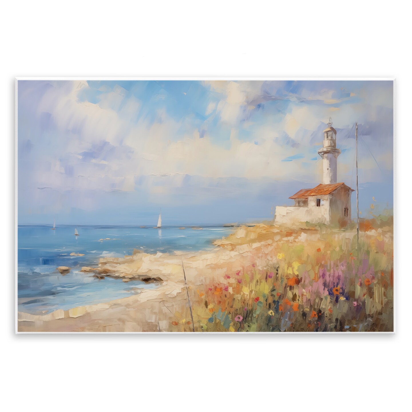 Stupell Industries Vintage Lighthouse View Wall Plaque Art Design by LSR Design Studio