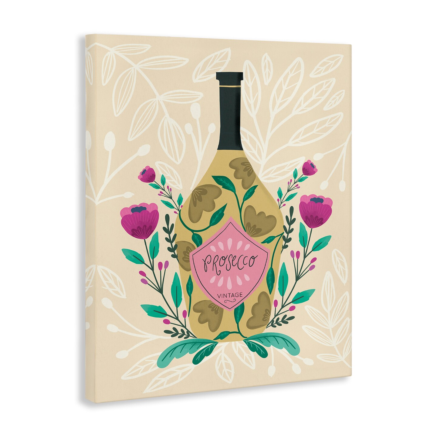 Stupell Industries Chic Floral Alcohol Bottle Canvas Wall Art Design by Louise Allen Designs