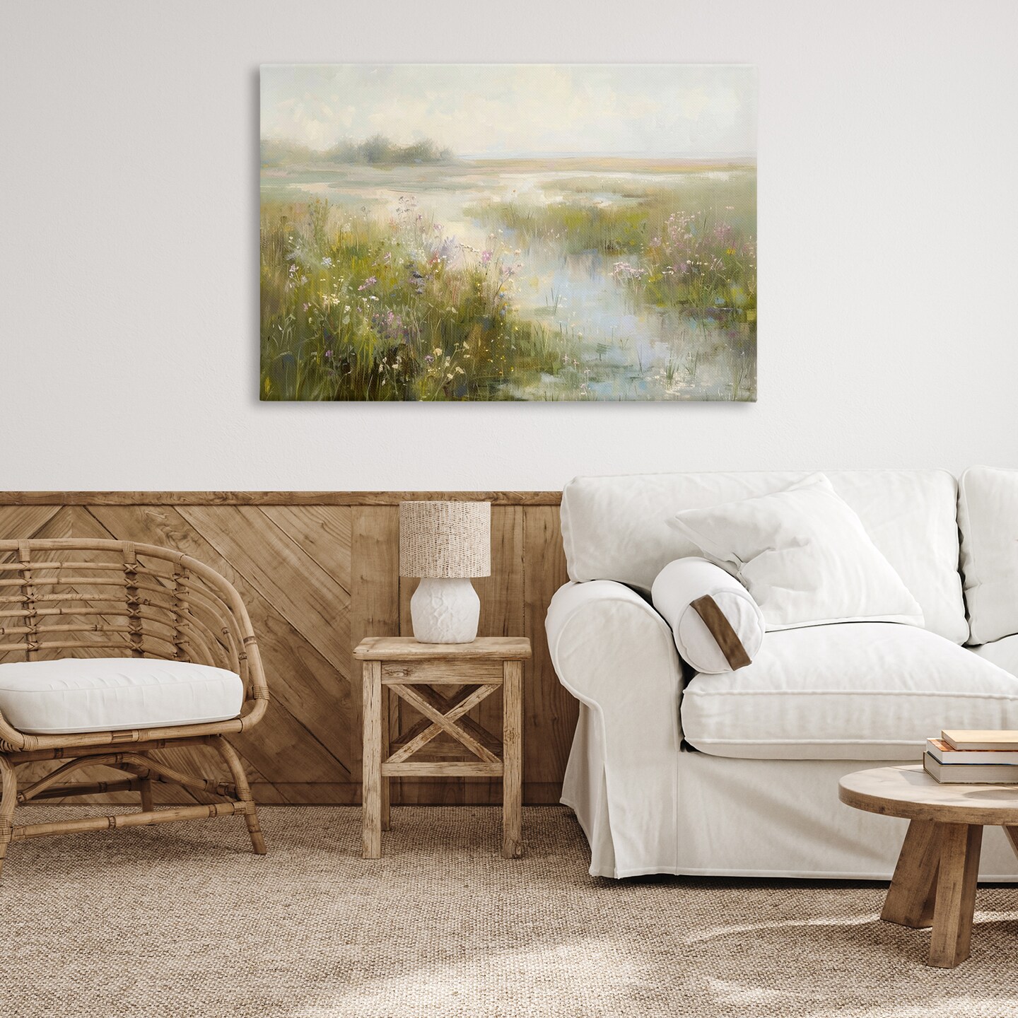 Stupell Industries Spring River with Wild Blooms Canvas Wall Art Design by LSR Design Studio