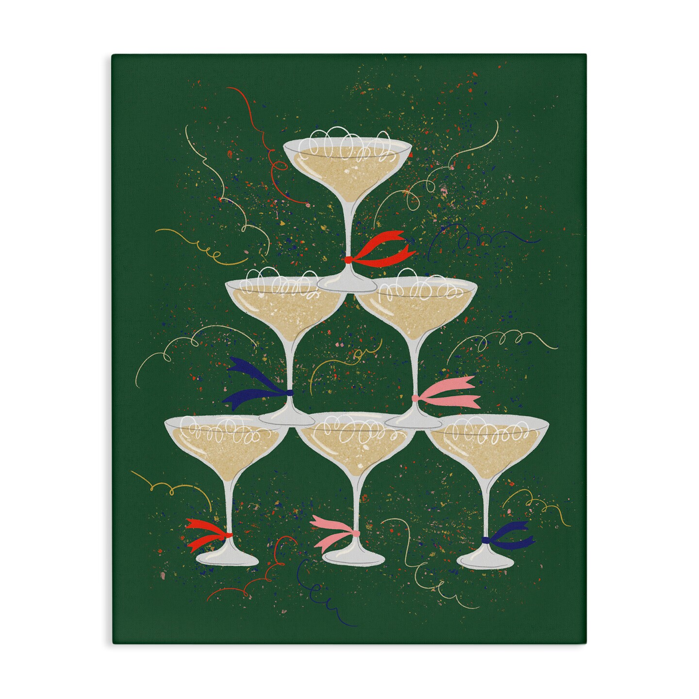 Stupell Industries Celebration Drinks Tower Canvas Wall Art Design by Kristina Hultkrantz