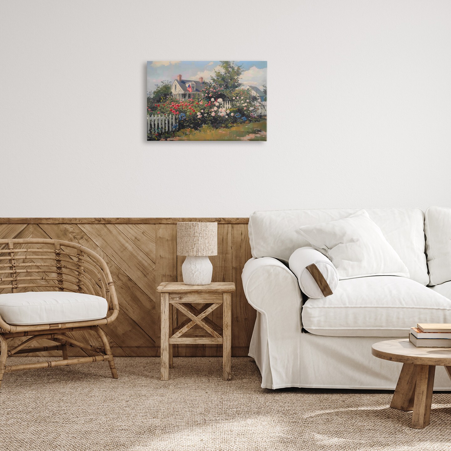 Stupell Industries Patriotic Cottage Garden Canvas Wall Art Design by Arlington Prints