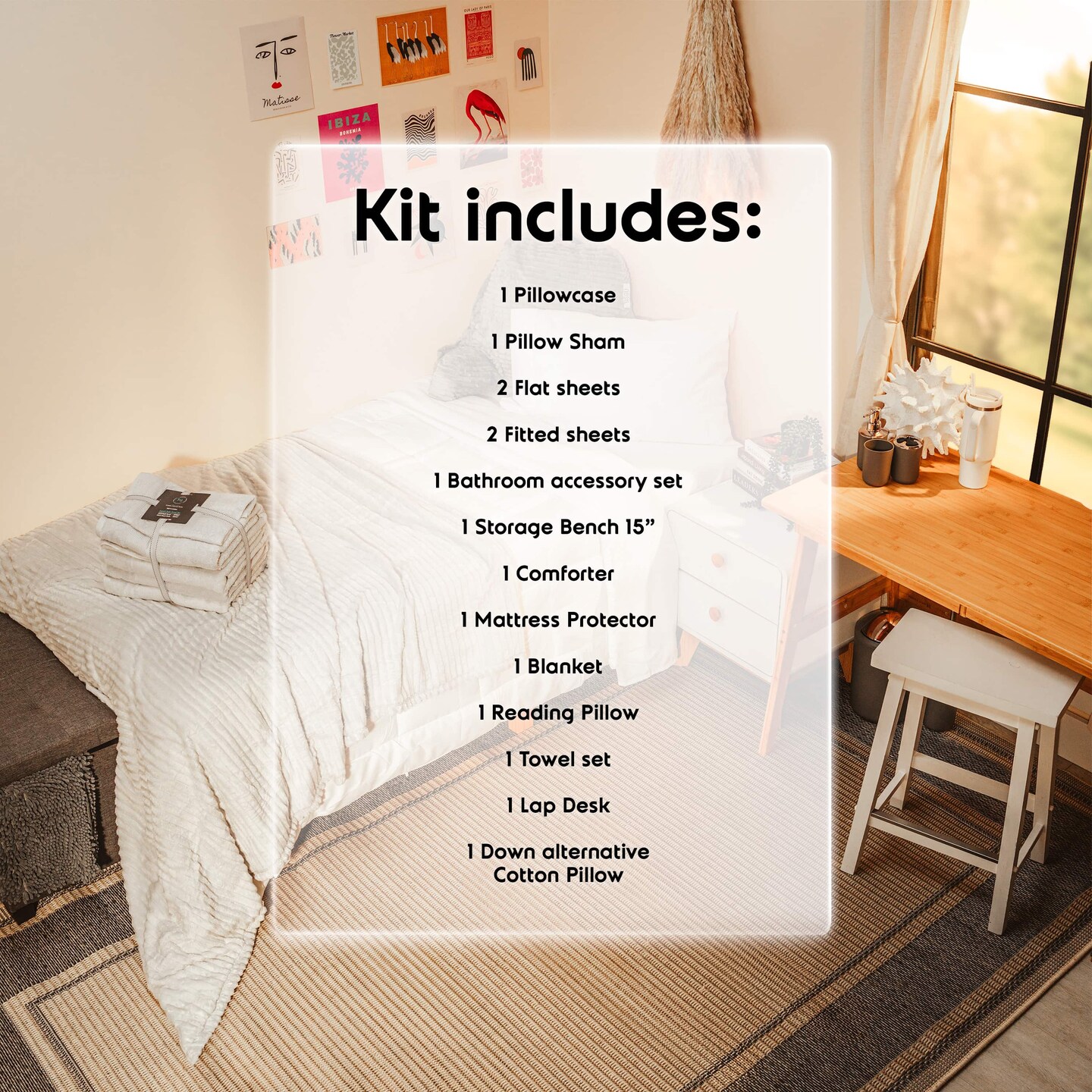 Virtu College Dorm Room Essentials Kit