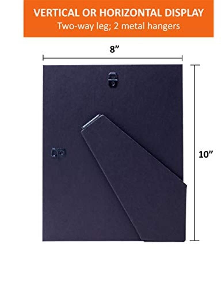 Adjustable DIY Easel Backs | 8&#x22; x 10&#x22; Solid Black Cardboard Back | Fits Most Photo Frames | 4-Pack I USA Designed and Made
