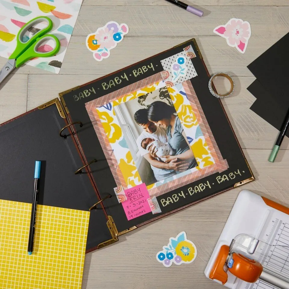 10x10 Scrapbook Paper for Halloween, Kraft Photo Album Refill Pages (20 Sheets)