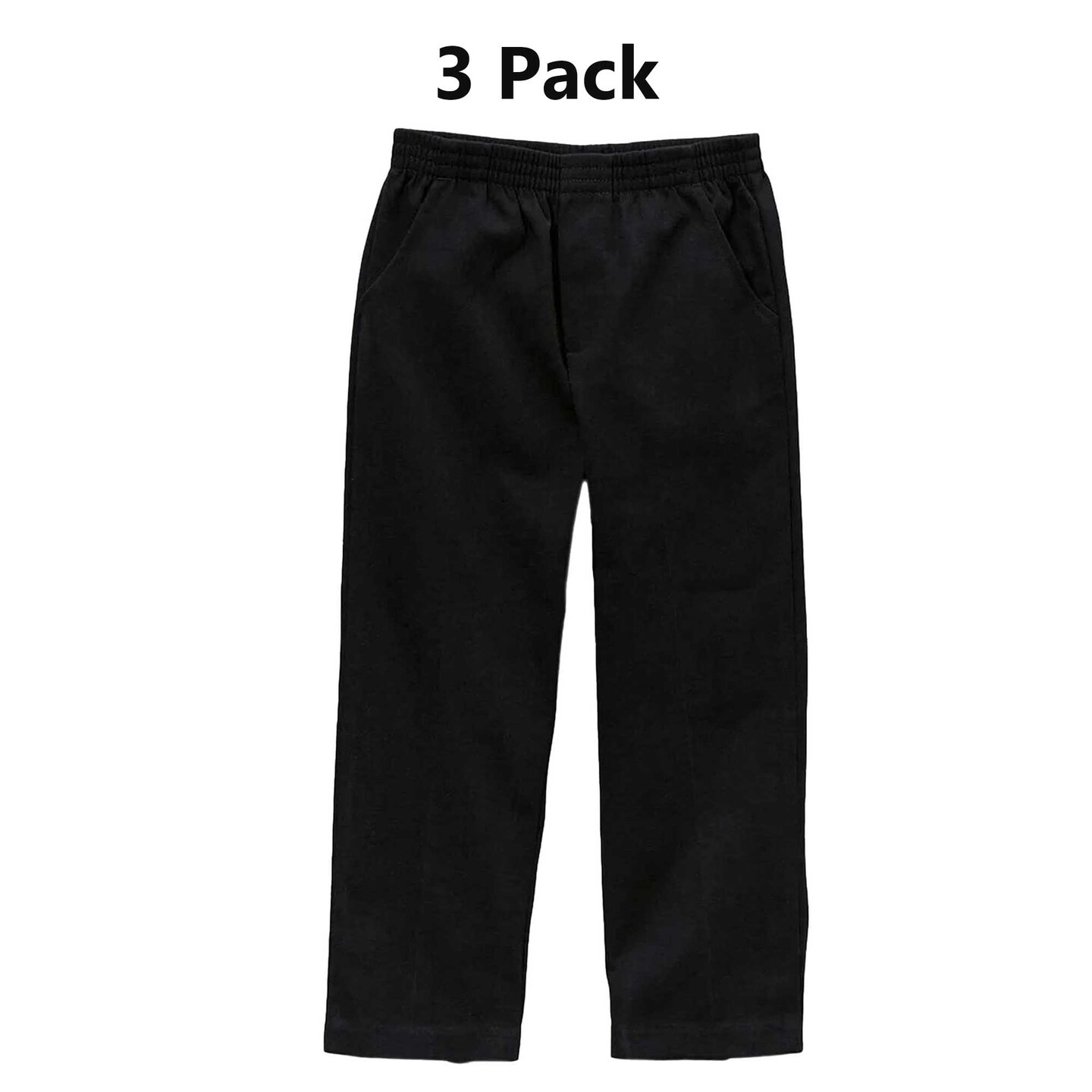 Boy&#x27;s Navy Uniform All Elastic Waist Pull on Pants