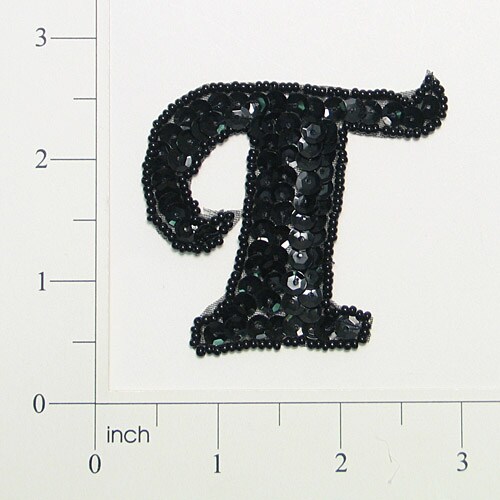 Pack of 2 Letter T Sequin Applique