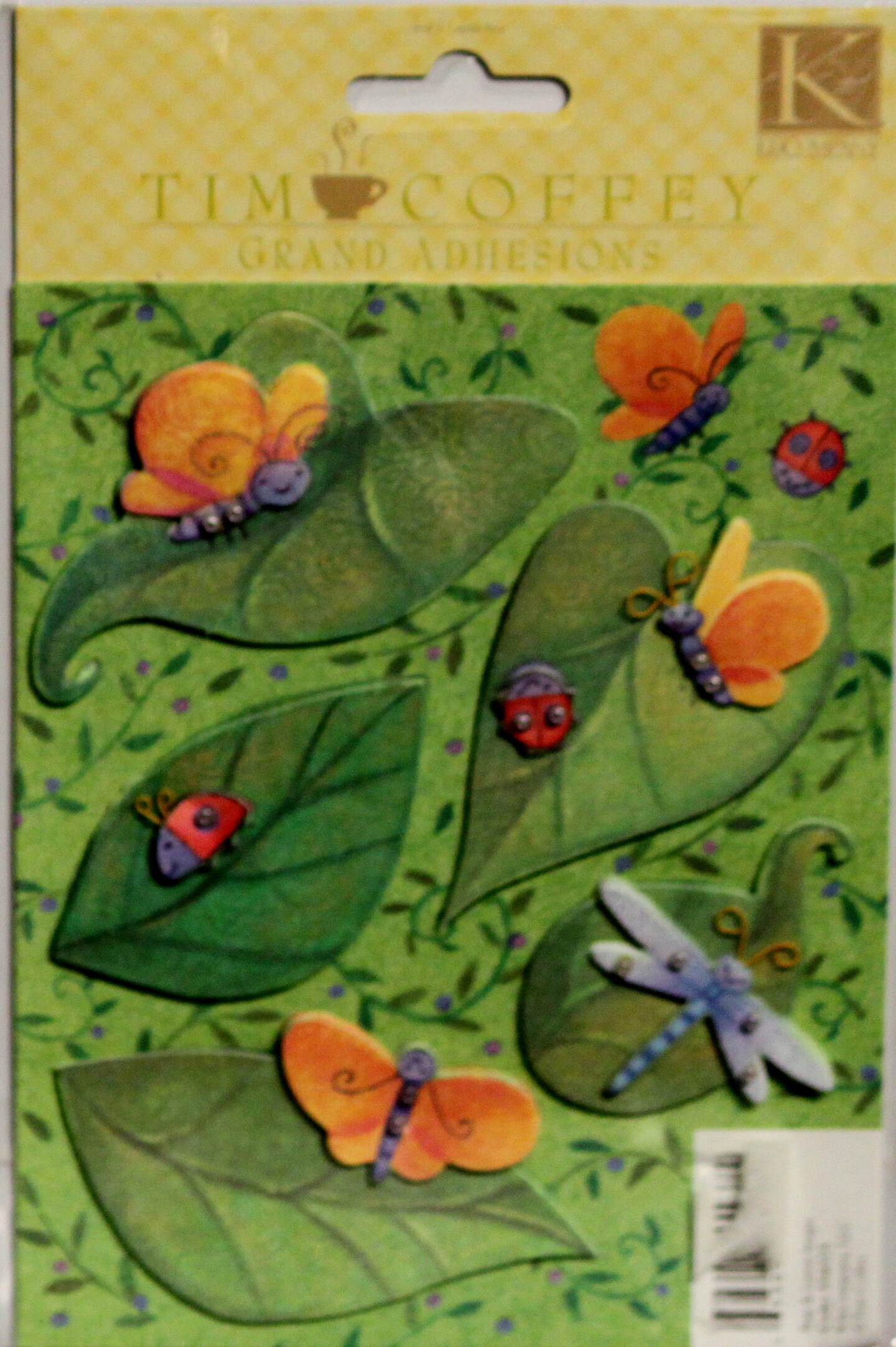 K &#x26; Company Tim Coffey Bugs &#x26; Leaves Images Dimensional Stickers