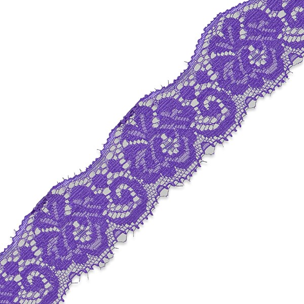 5 Yards of Samantha 1 1/2"  Stretch Raschel Lace Trim | 5 yard cut