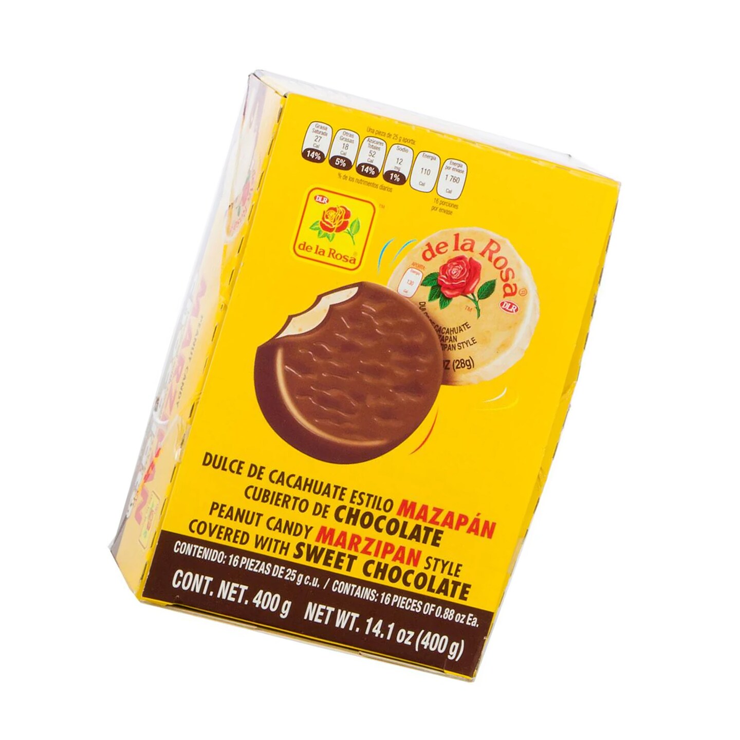 De La Rosa Mazapan Con Chocolate: 14.1oz 400g 16ct