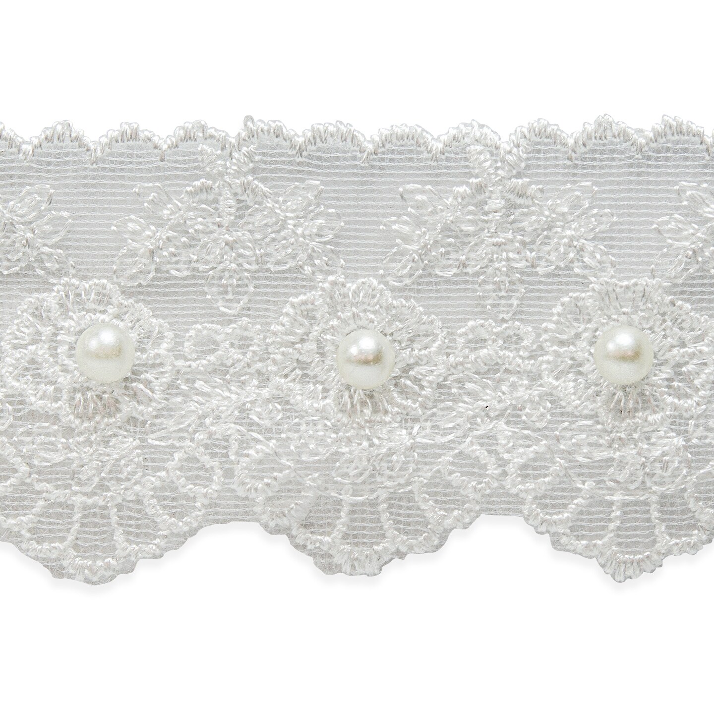 5 yards of Vintage Roses with Pearls Lace Trim | 5 yard cut