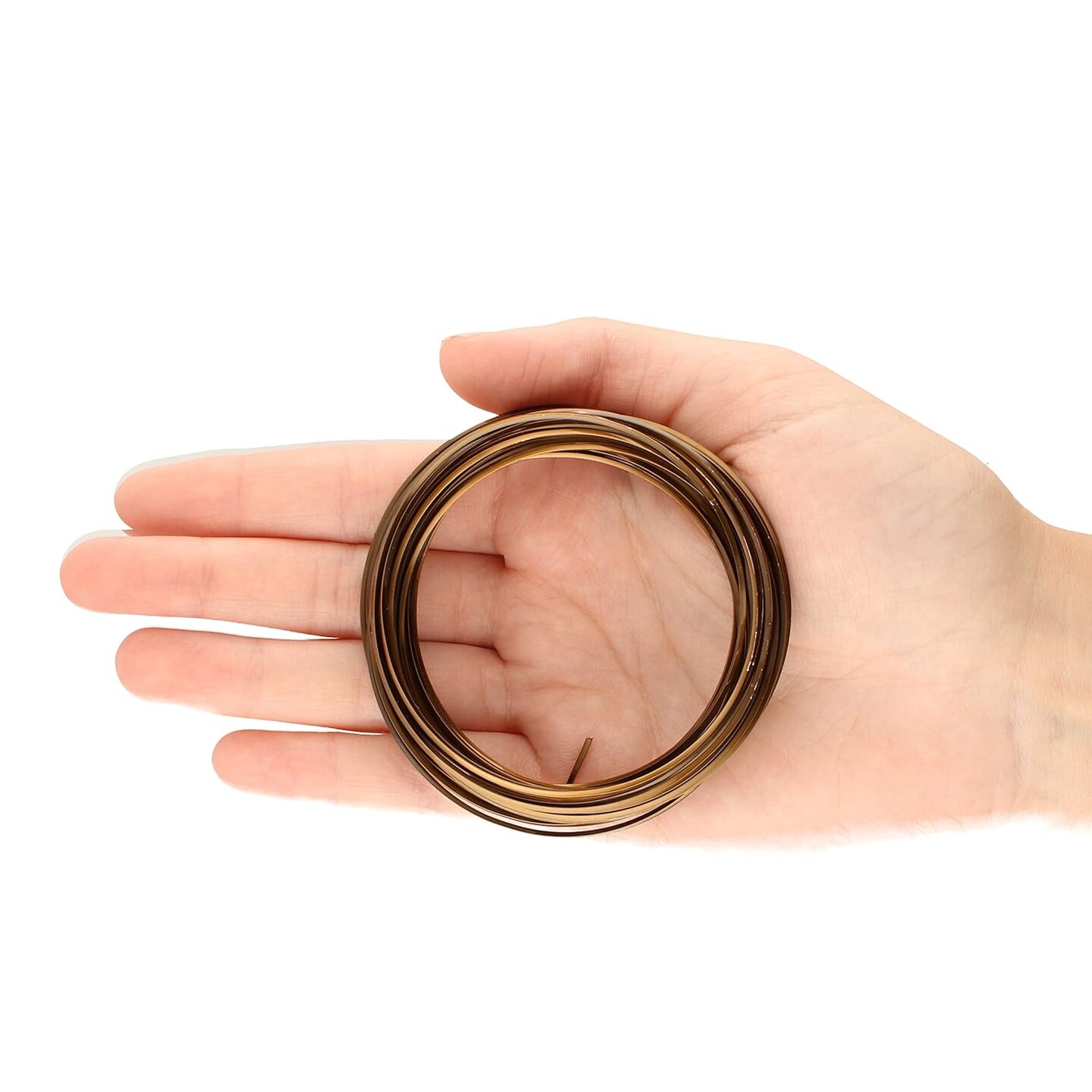 The Beadsmith Half-Round Craft Wire - Wire Elements - Medium Temper - 18 Gauge, 7 Yard Coil - Vintage Bronze Color - Beading Wire Used for Jewelry Making, Wire Wrapping, and Other DIY Arts & Crafts