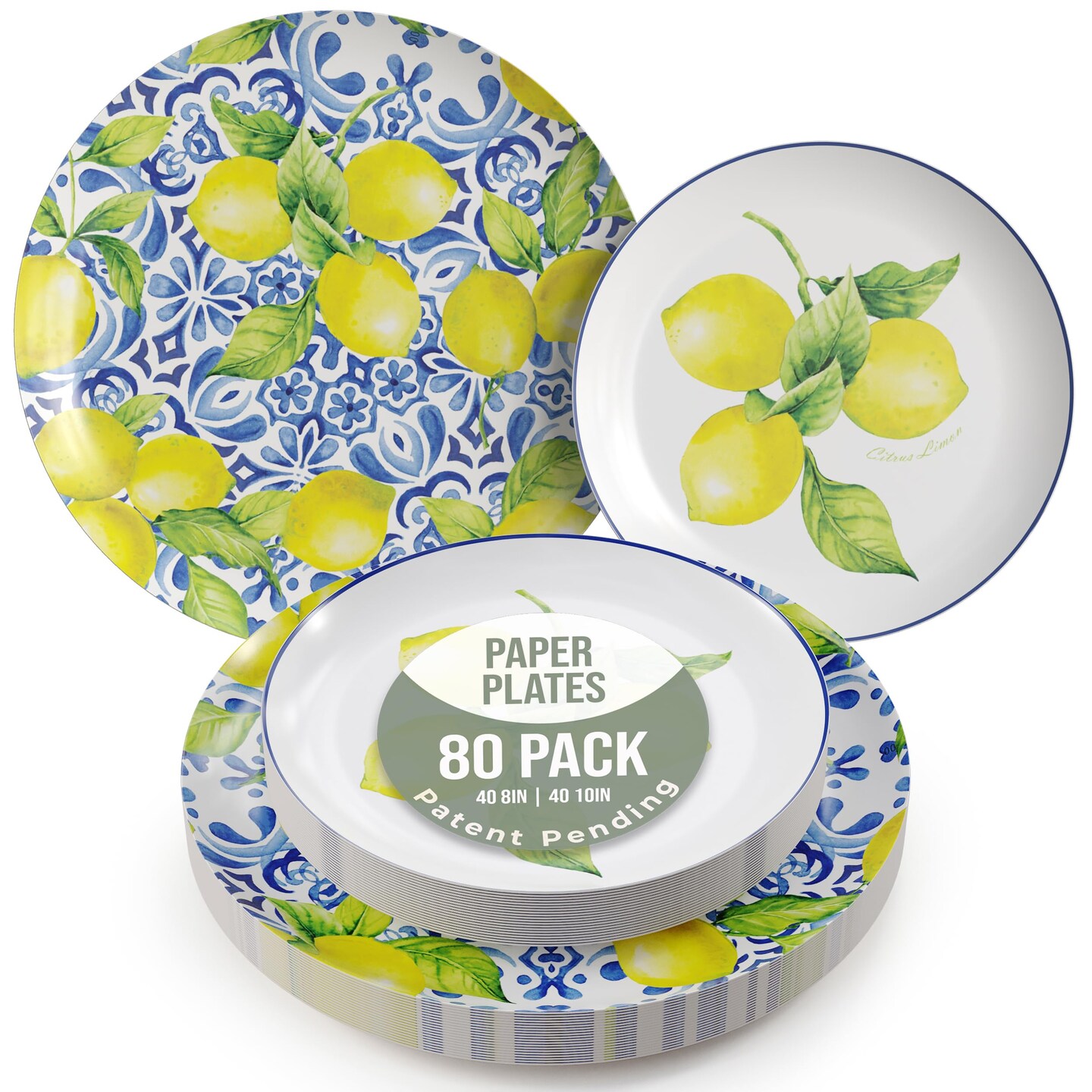 Earthtrends Heavy Duty Paper Plates for parties – Includes 8-Inch Paper Dessert Plates and 10-Inch Paper Dinner Plates – Disposable Floral Paper Plates for Parties, Weddings, Events, BBQs, Birthdays, Catering, Holidays – Elegant Tableware Set