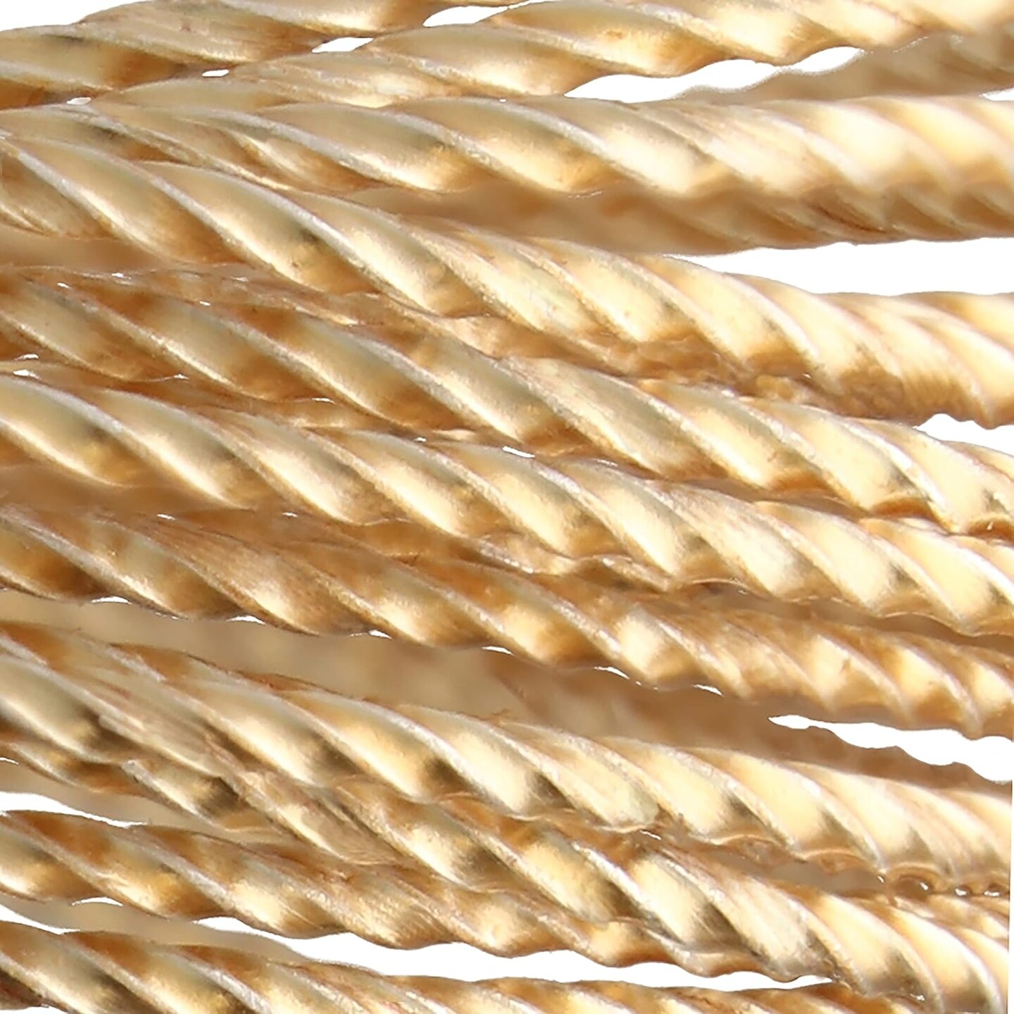 The Beadsmith Twisted Craft Wire - Wire Elements - Soft Temper - 18 Gauge, 8 Ft Coil - Gold Color - Beading Wire Used for Jewelry Making, Wire Wrapping, and Other DIY Arts & Crafts