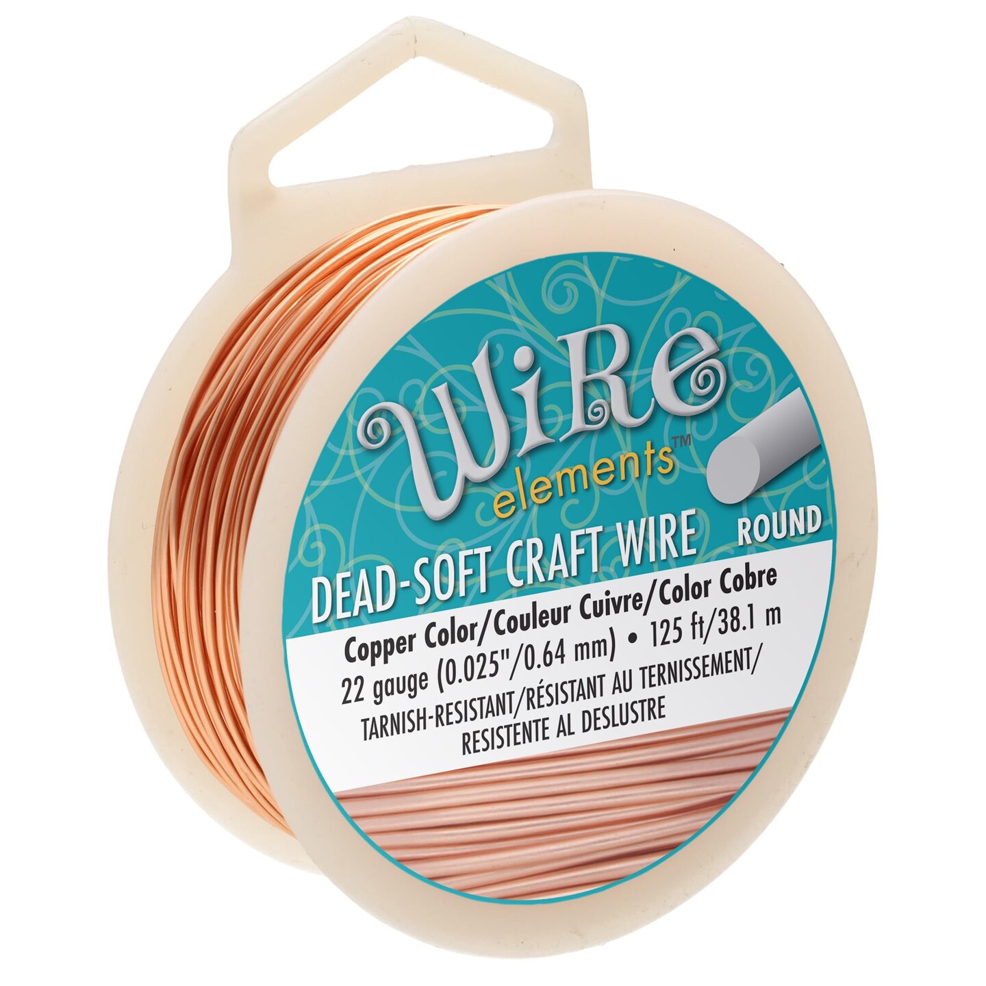 The Beadsmith Wire Elements Craft Wire &#x2013; Tarnish Resistant, Soft Temper, Round