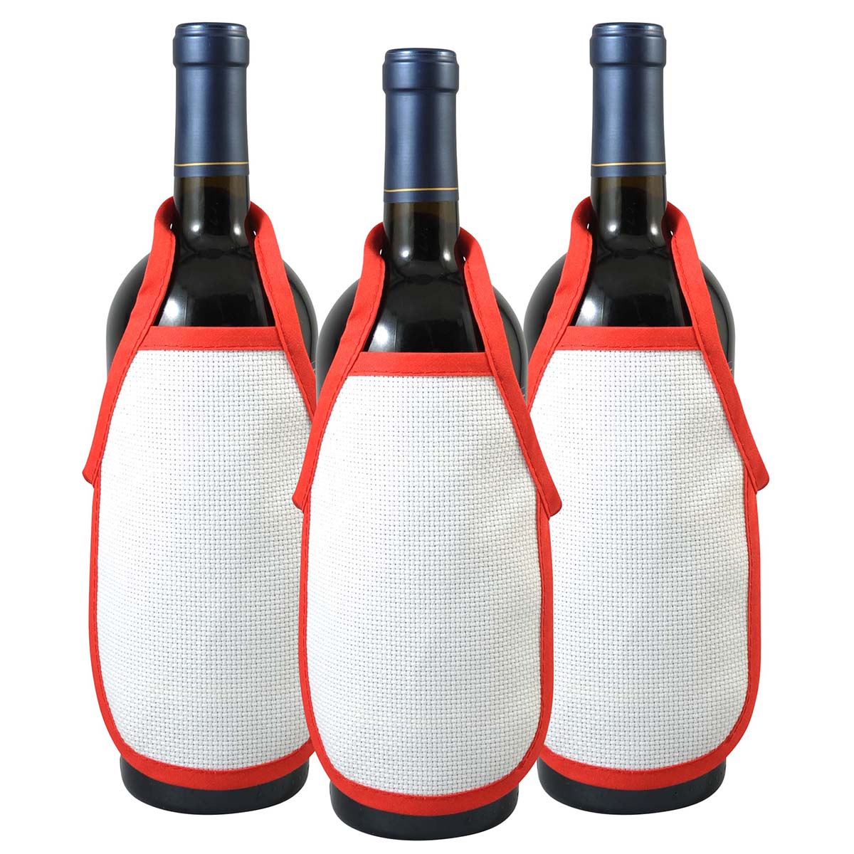Herrschners Bottle Apron with Red Binding Counted Cross-Stitch